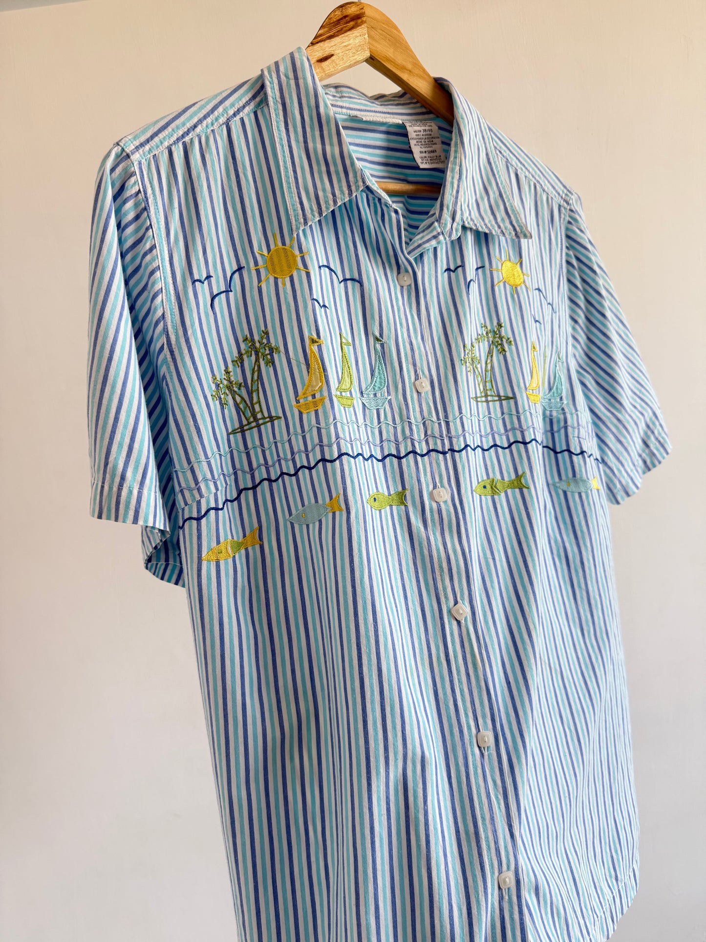 Beach Embroidered Shirt