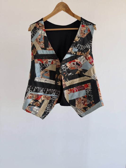 Midnight Mosaic Patchwork Vest