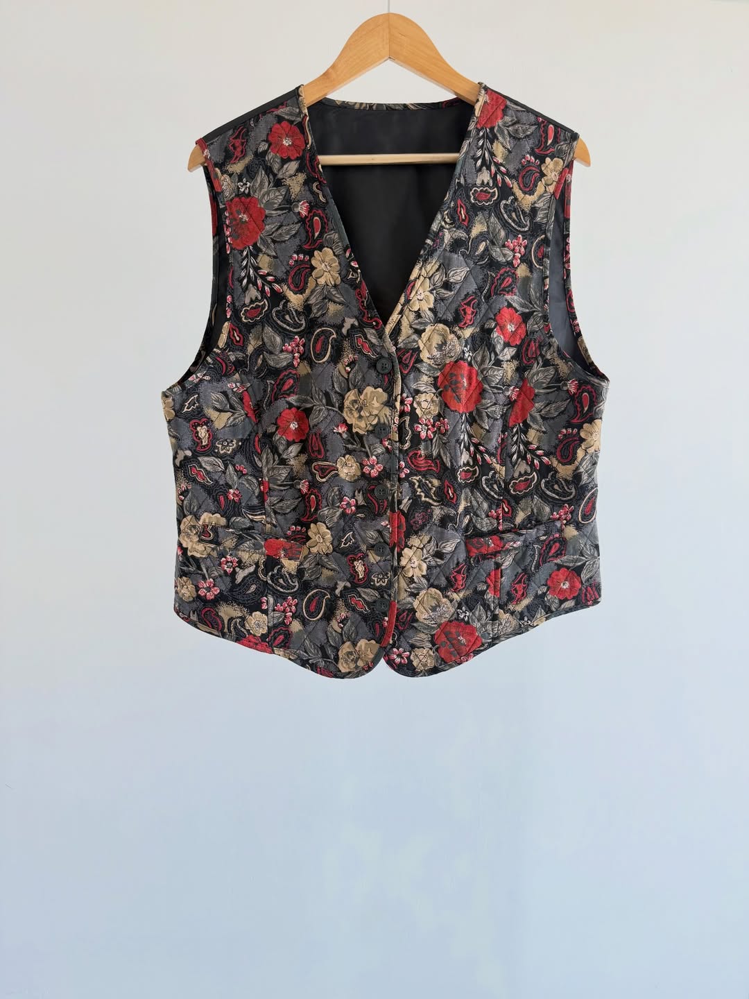 Noir Bloom Paisley Vest