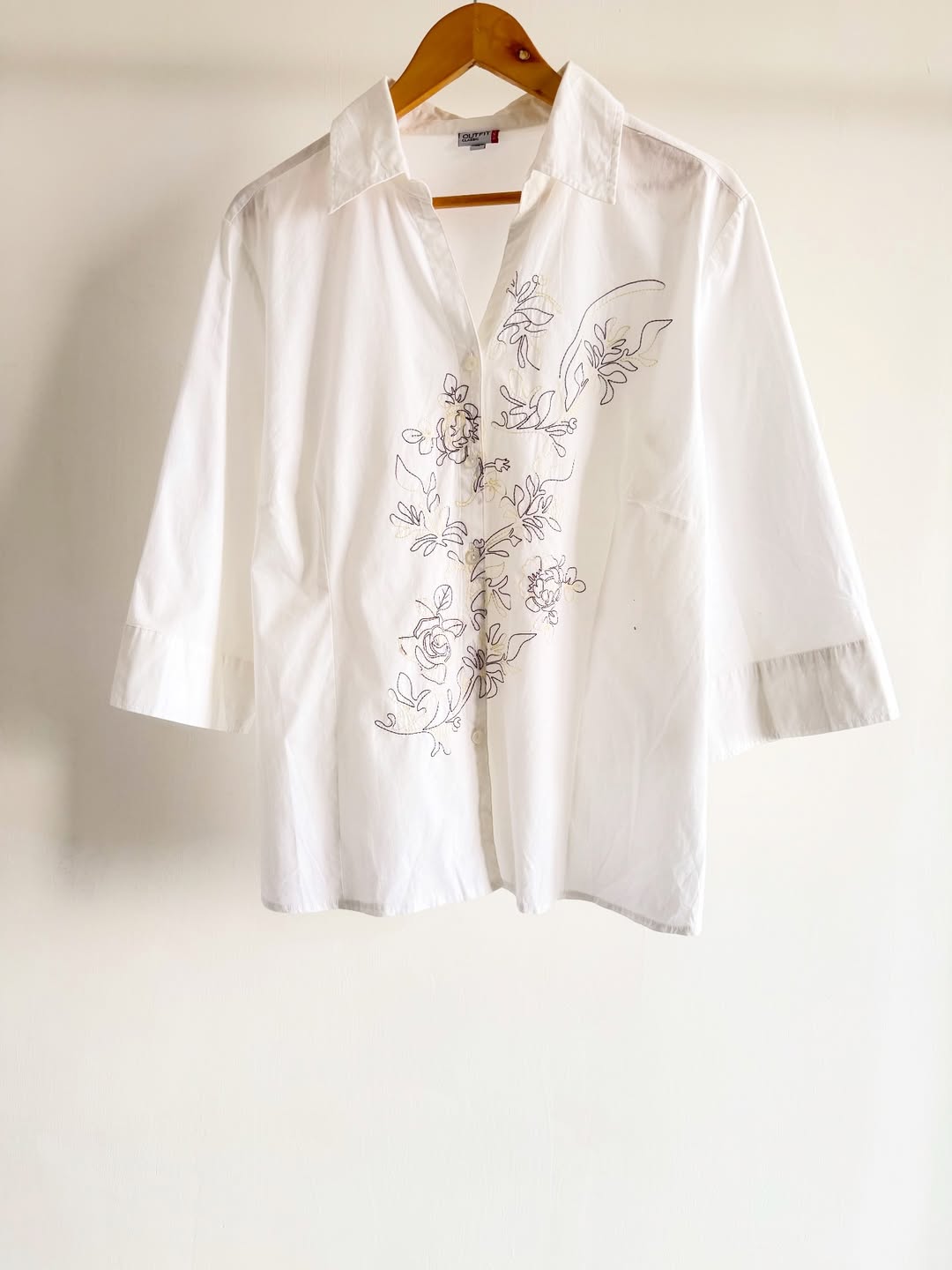 Embroidered white shirt