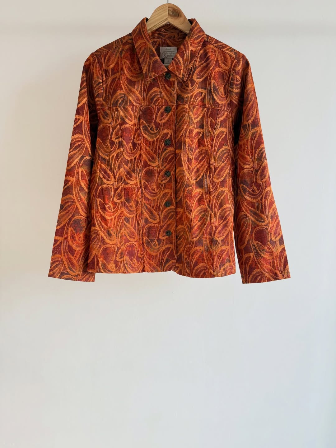 Vintage Rust Abstract Print Jacket