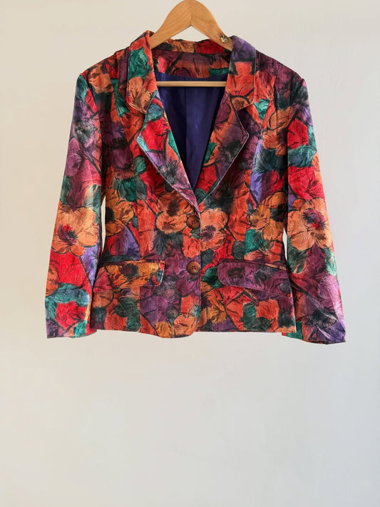 Vintage Floral Blazer (Multicolor)