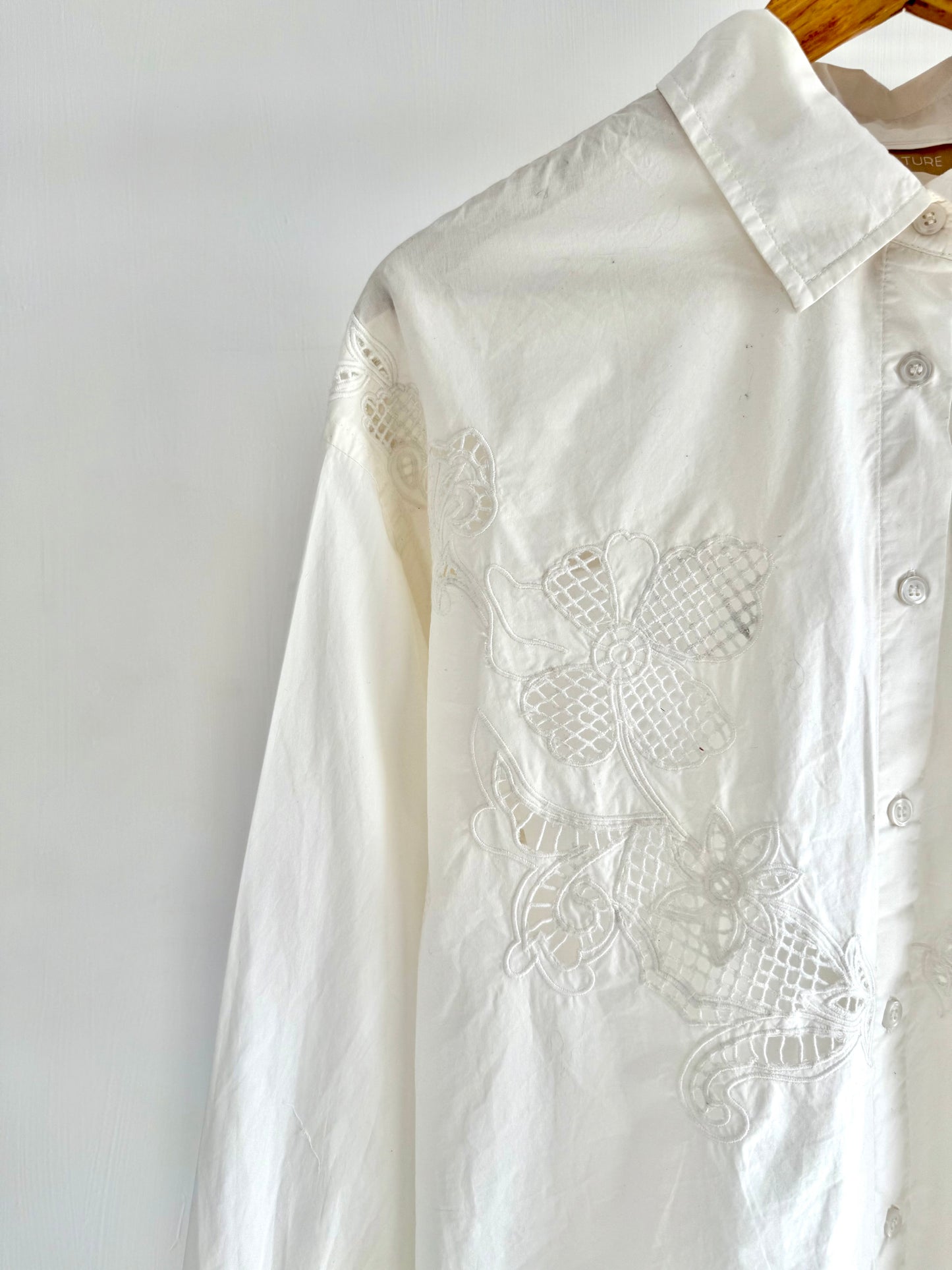 White Embroidered Shirt