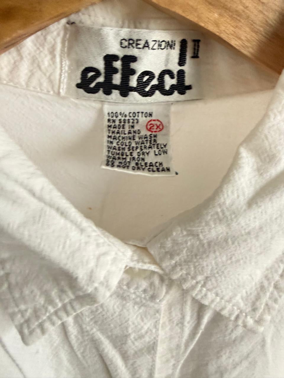 White Floral Embroidered Shirt