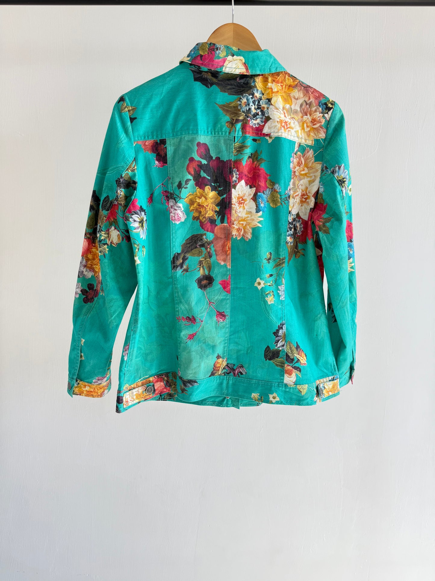Turquoise floral jacket