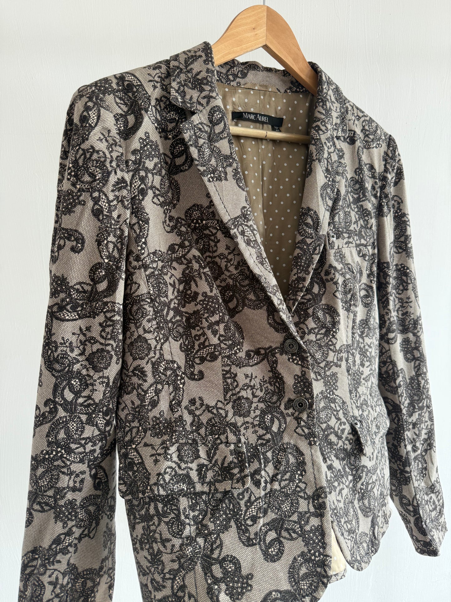 Grey Black Paisley blazer