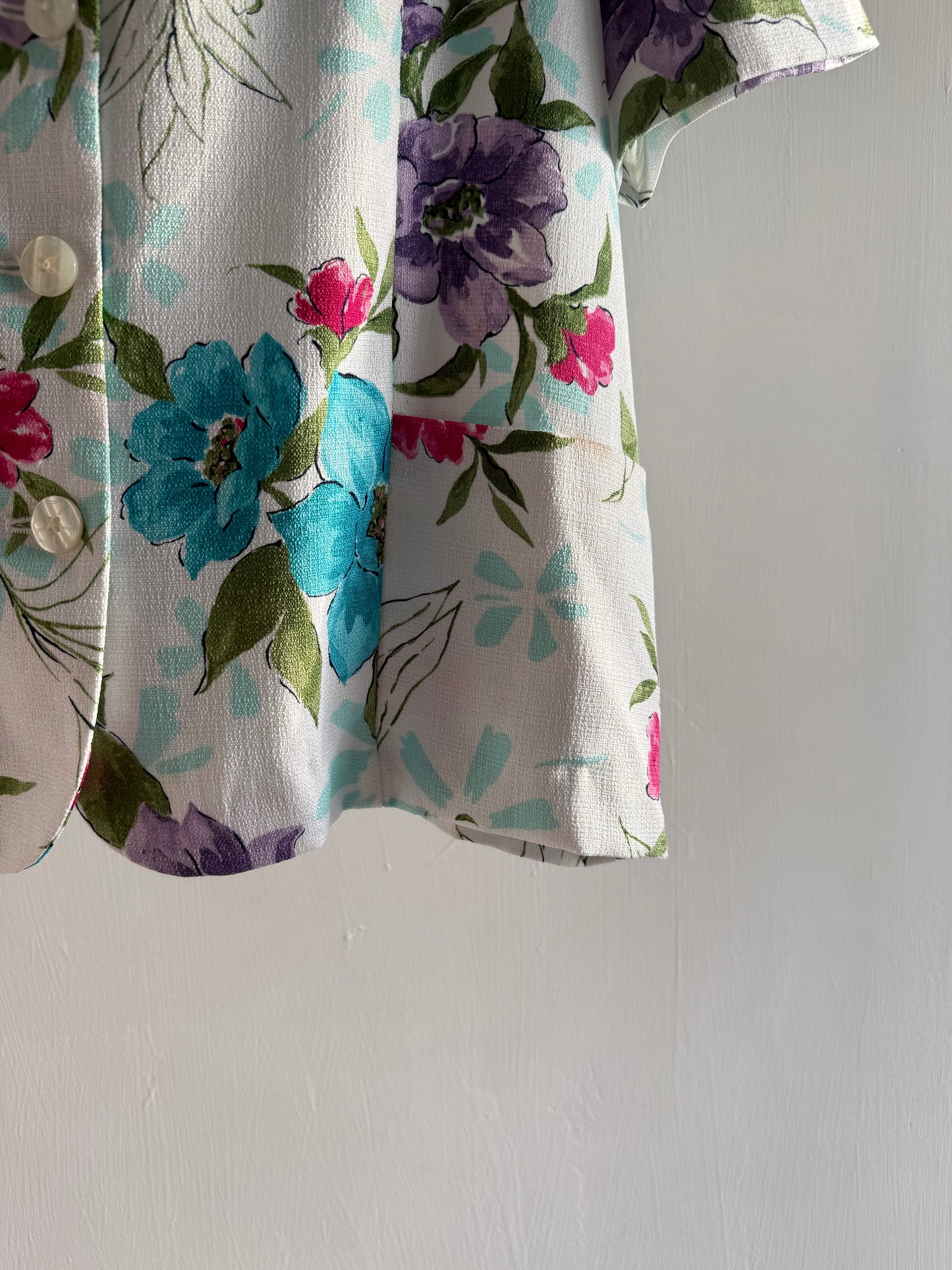 White Floral Tropical Shirt