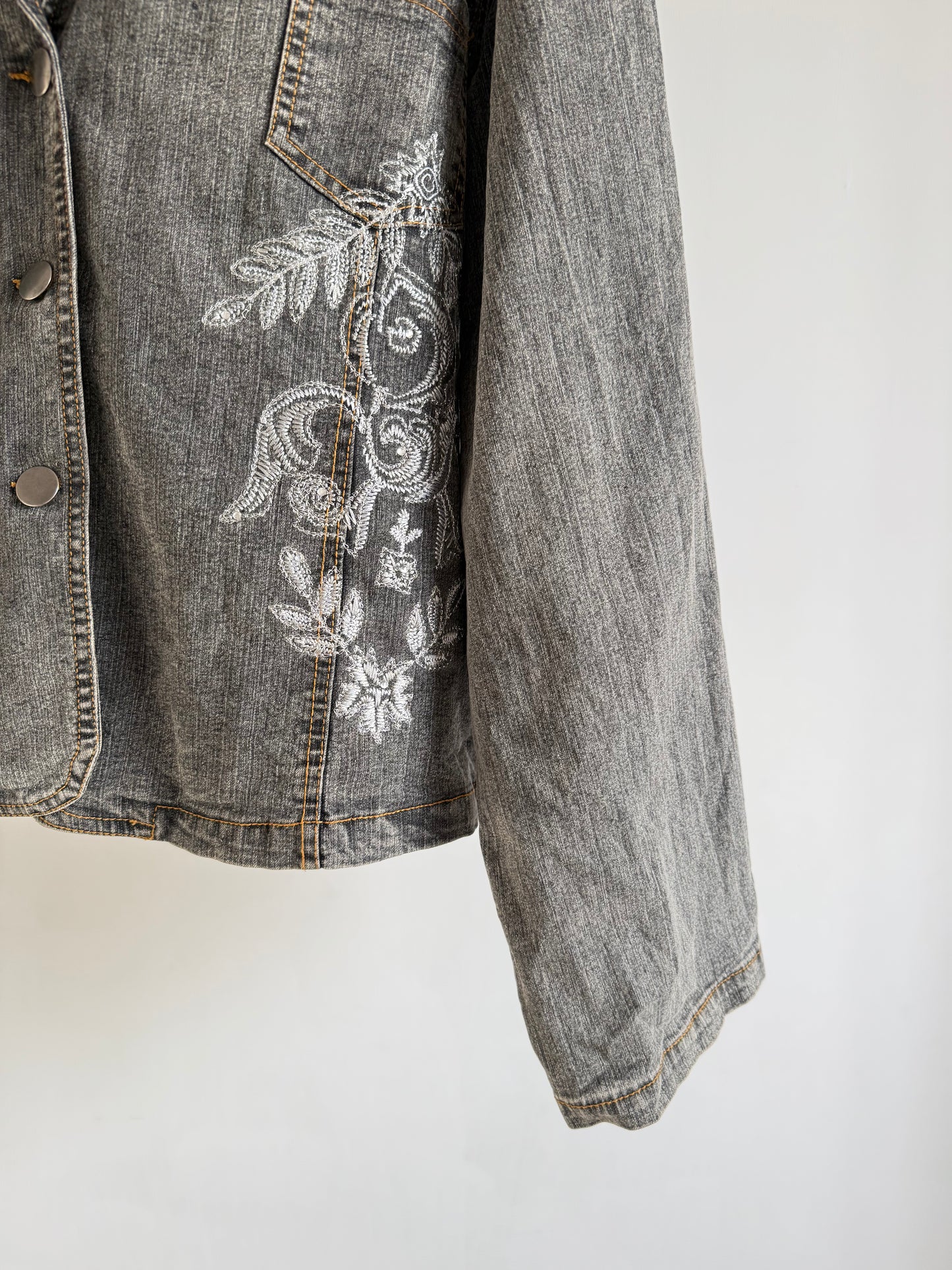 Washed Grey Denim Jacket