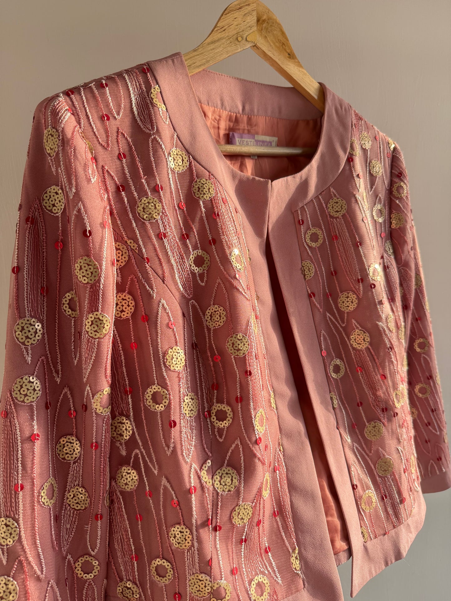 Mauve Embroidered Jacket