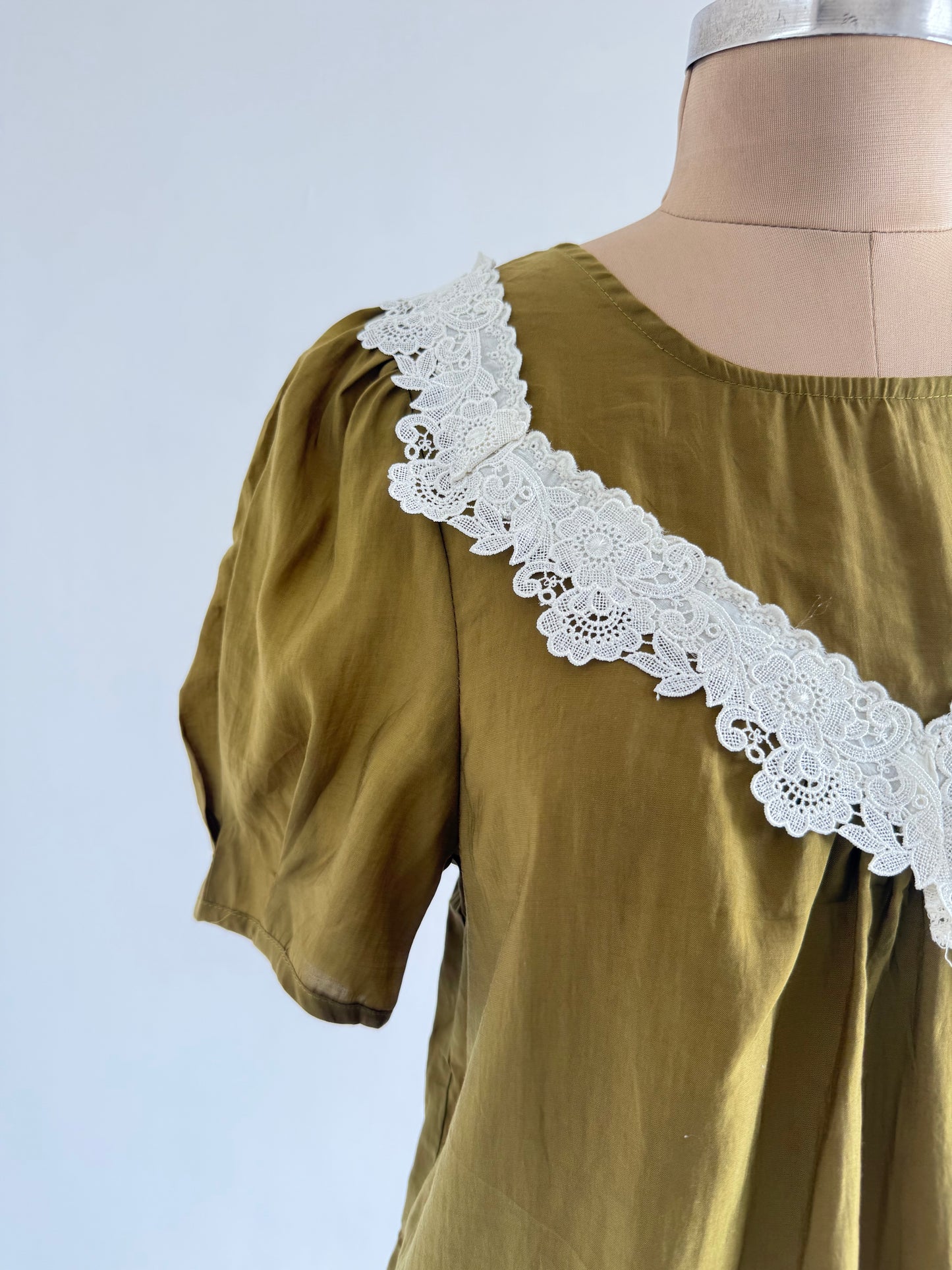 Olive Lace Top