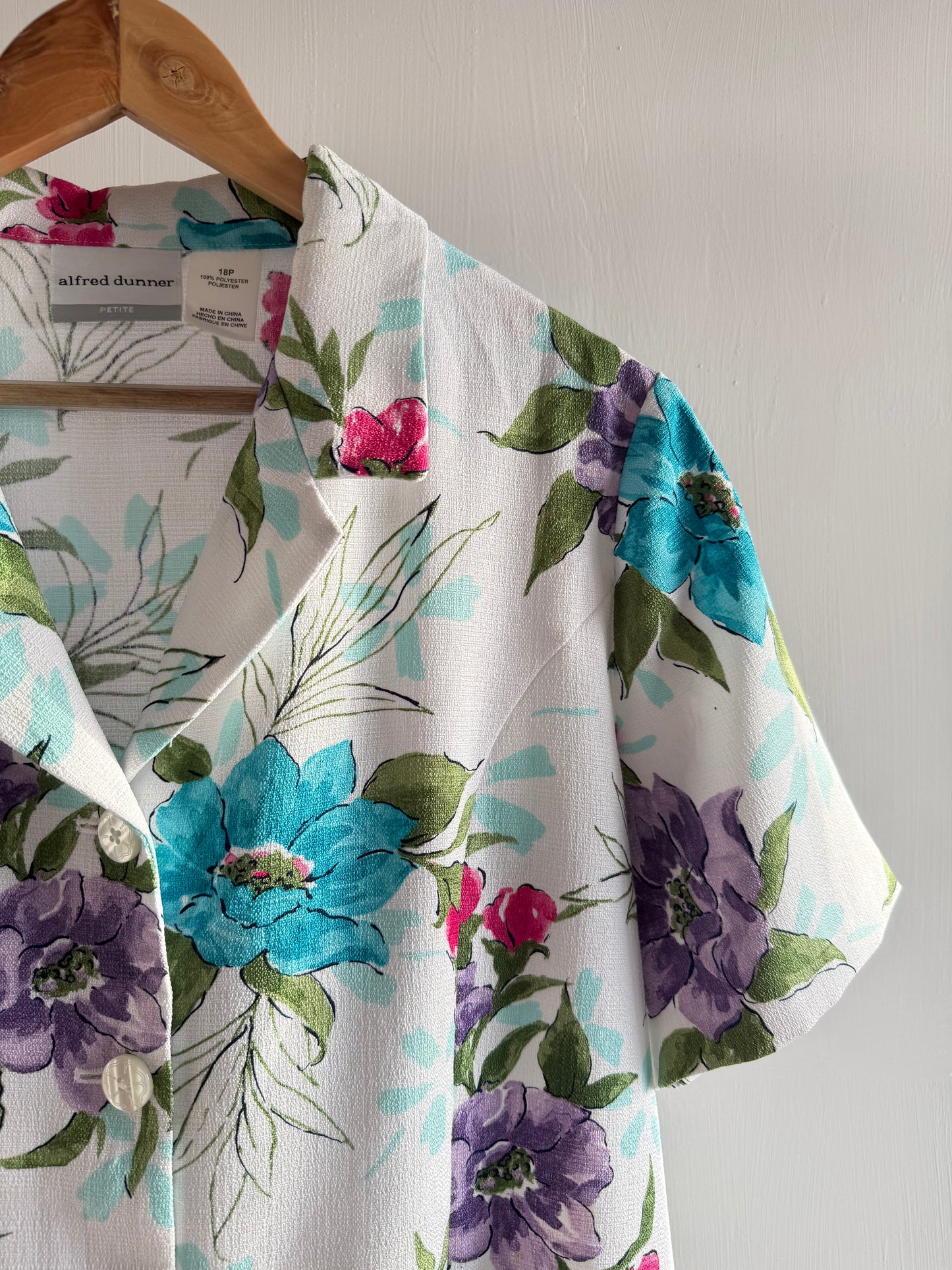 White Floral Tropical Shirt