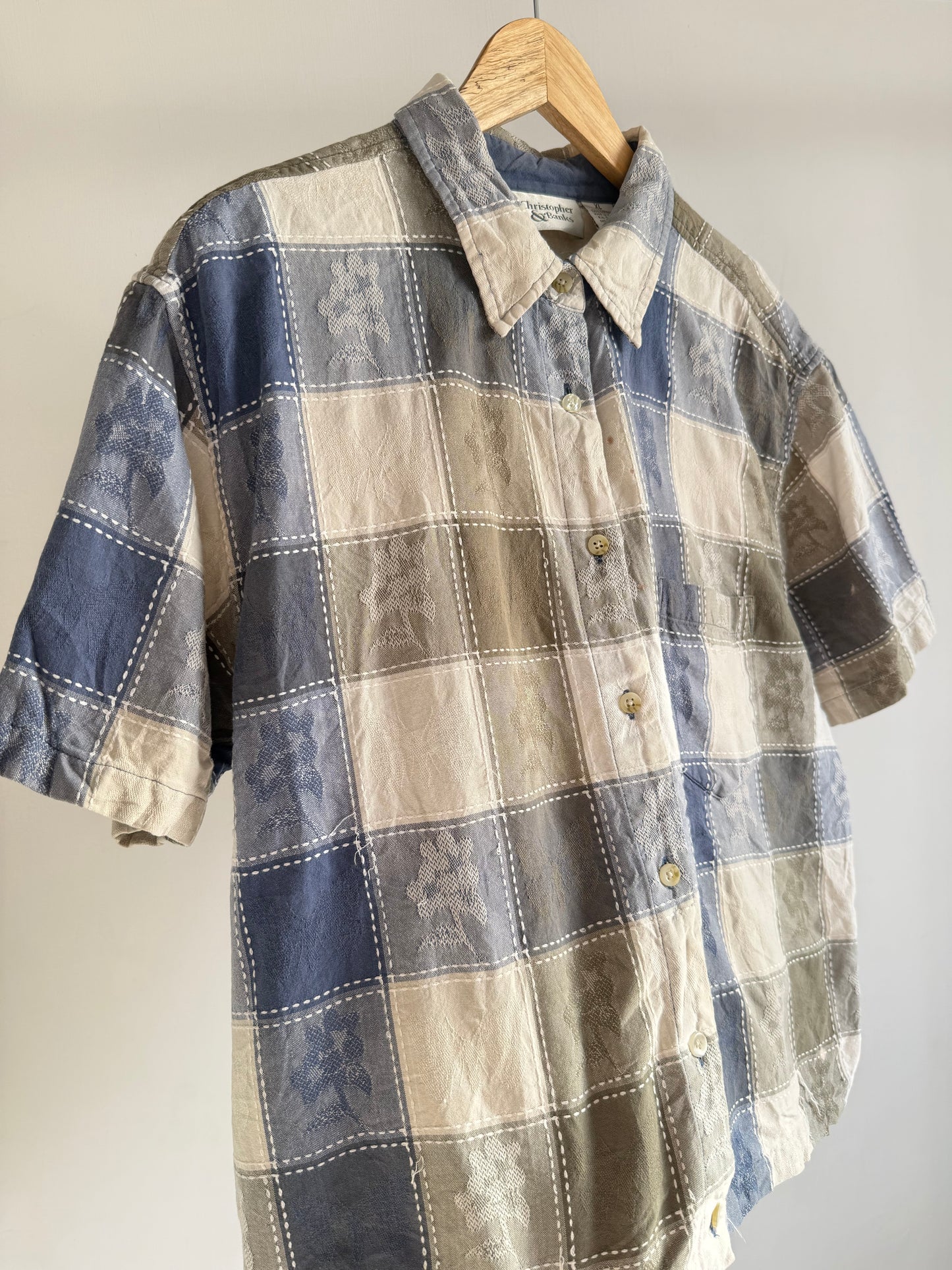 Vintage Neutral Checkered Shirt