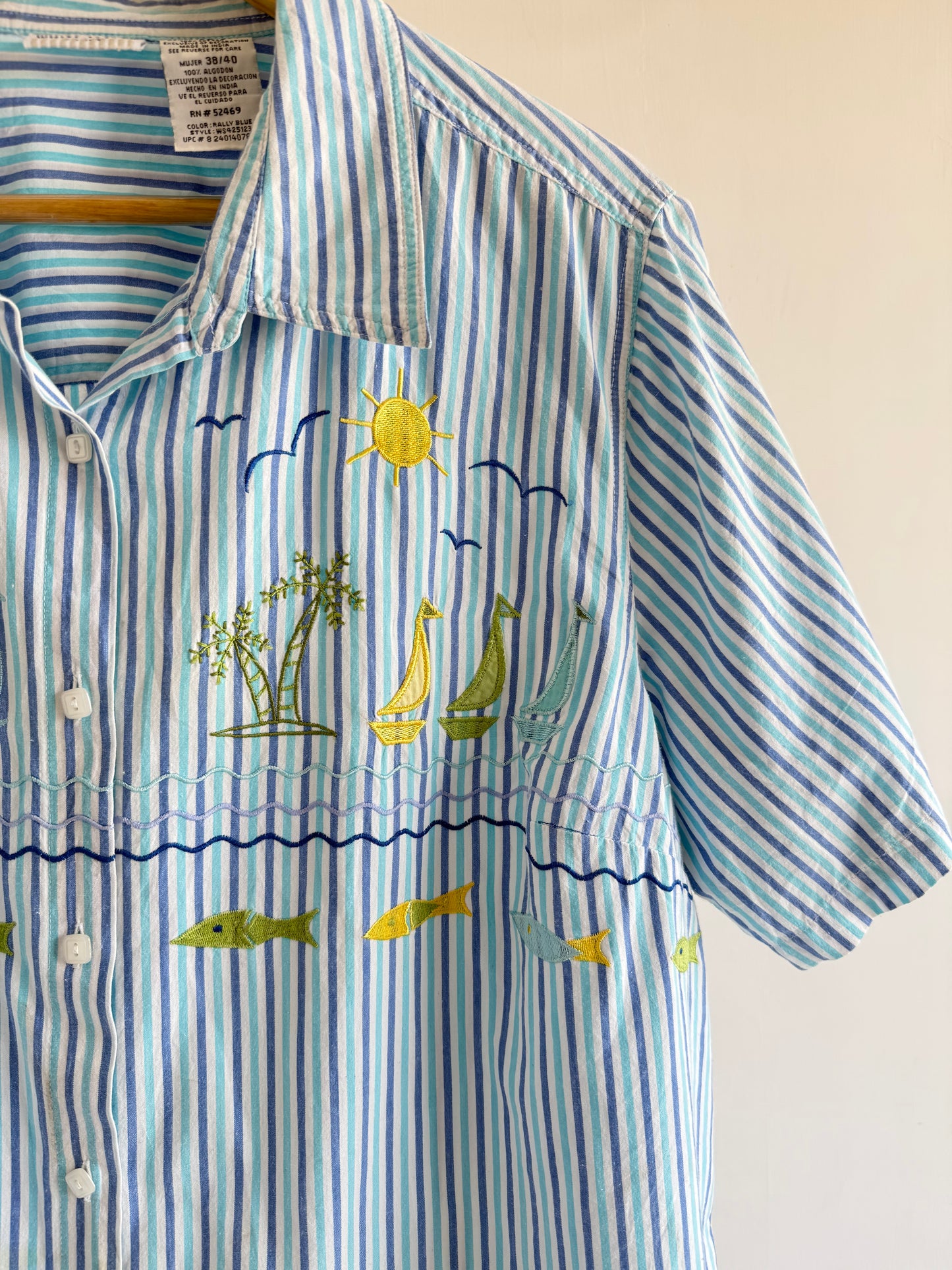 Beach Embroidered Shirt