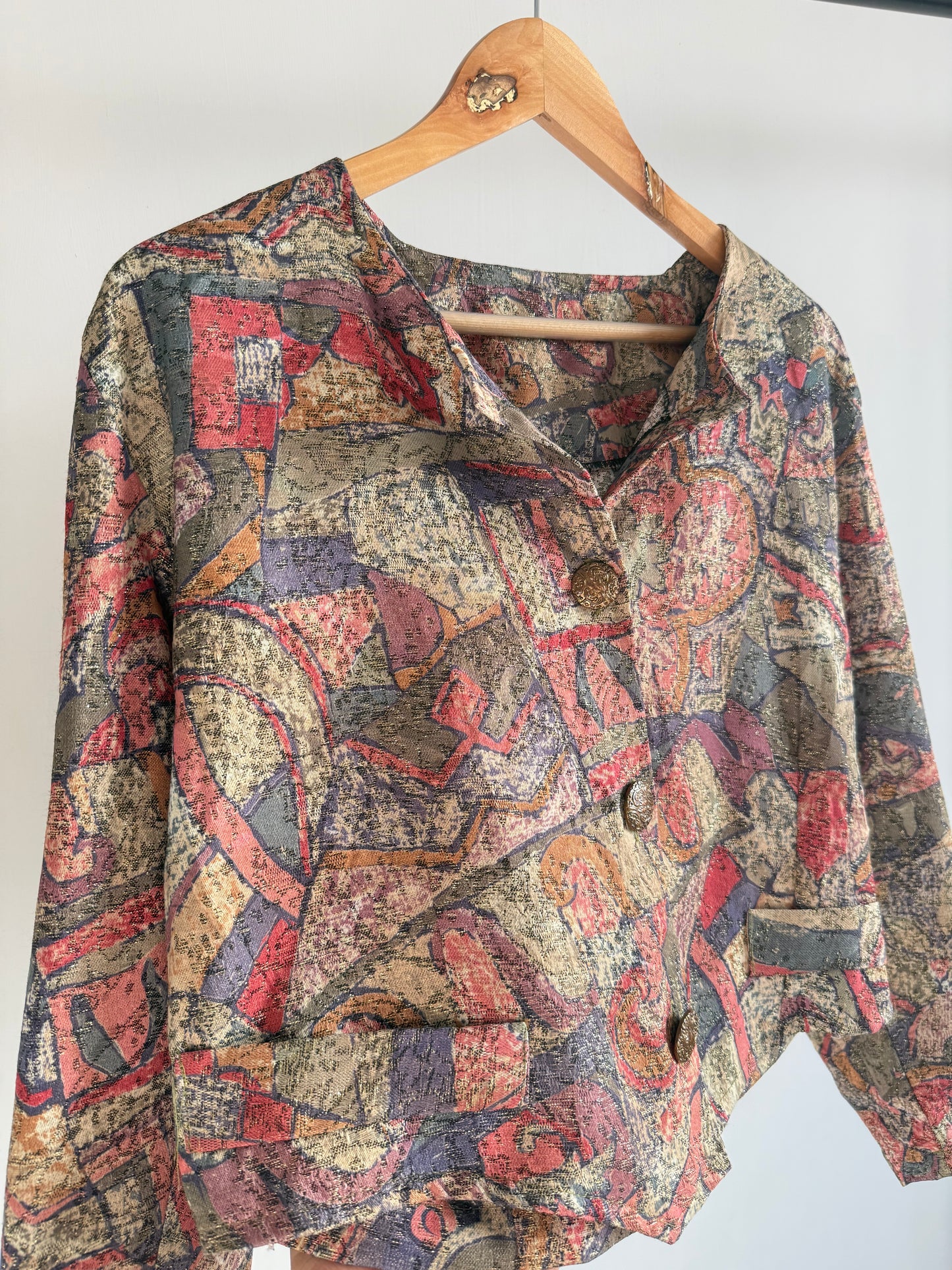 Abstract Print Crop Top