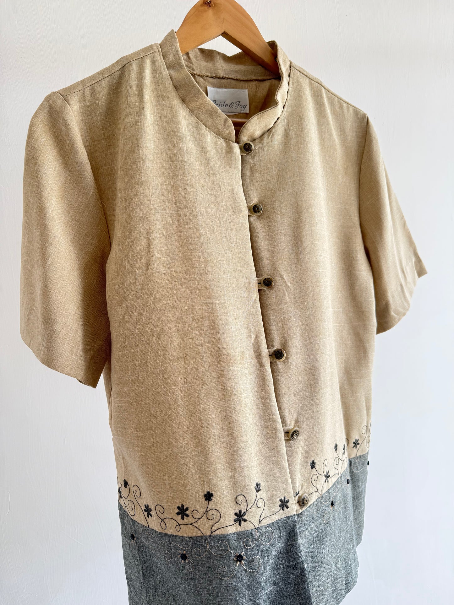Beige and Grey Shirt