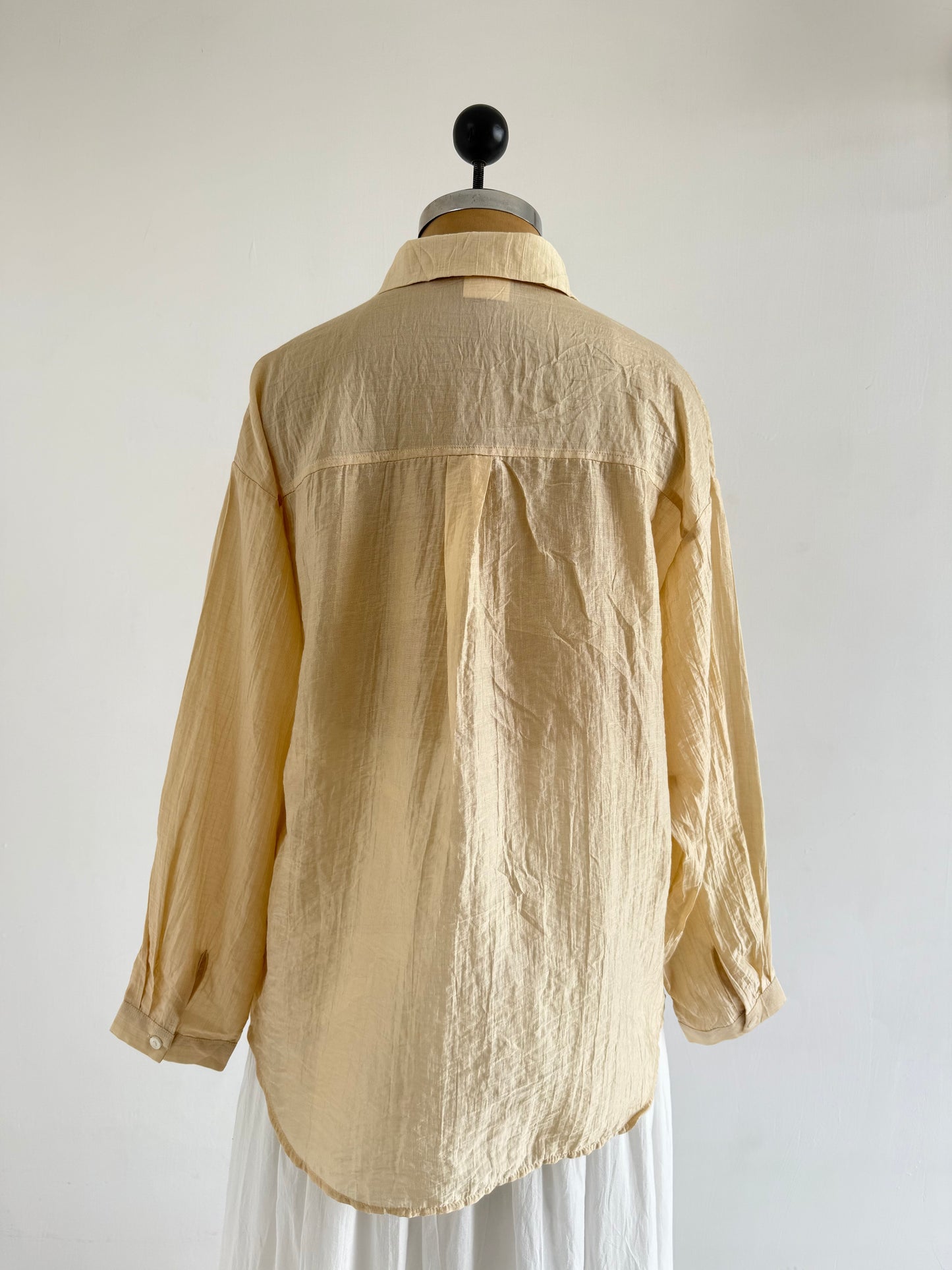 Beige Crinkle Shirt
