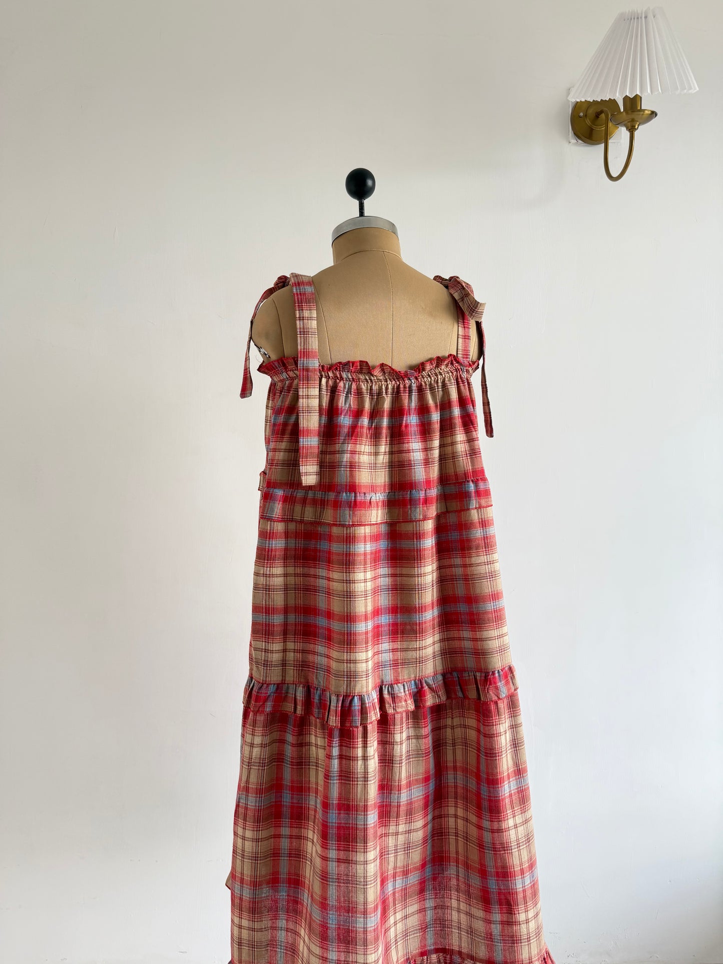 Plaid ruffled dress