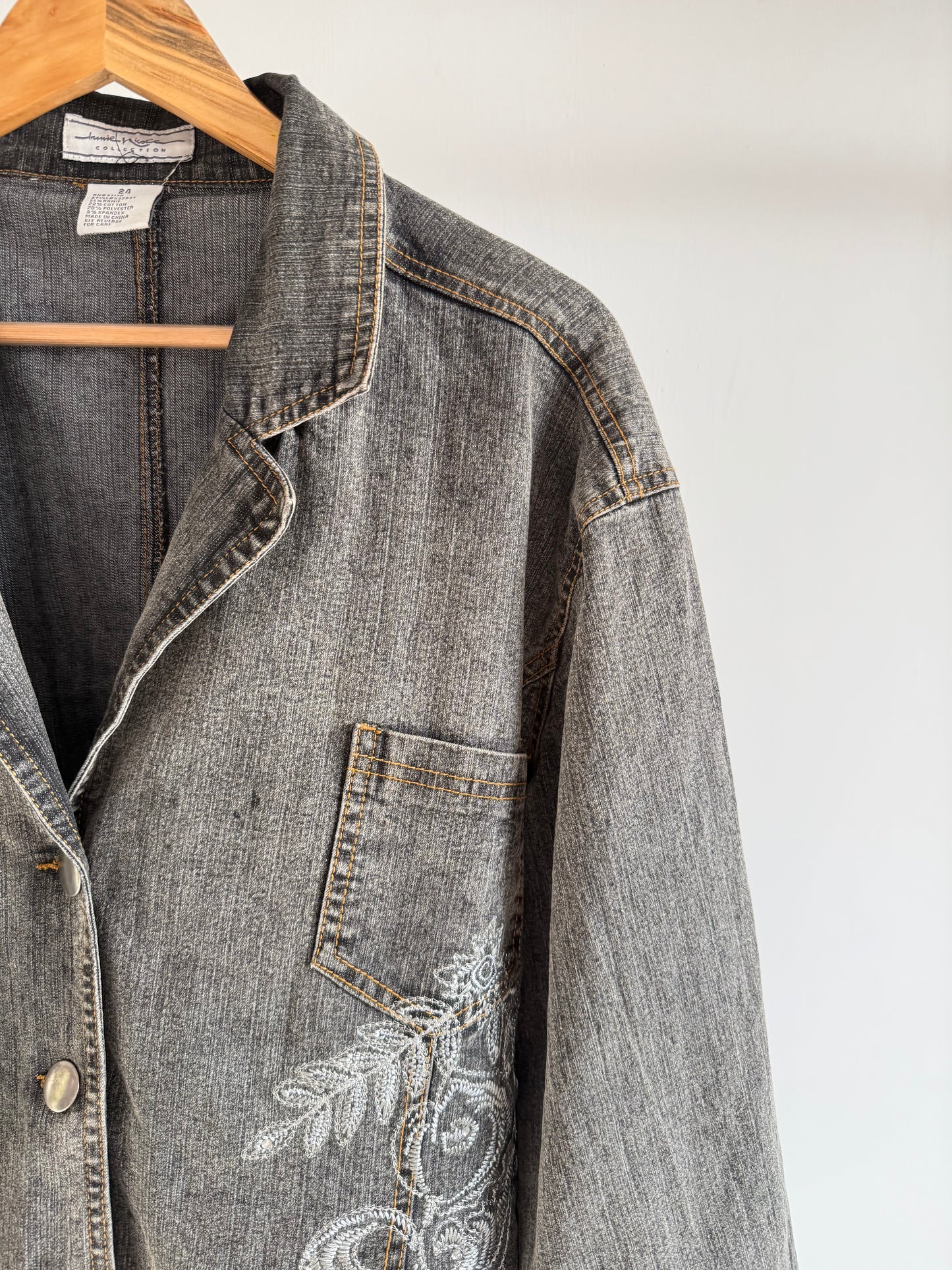 Washed Grey Denim Jacket