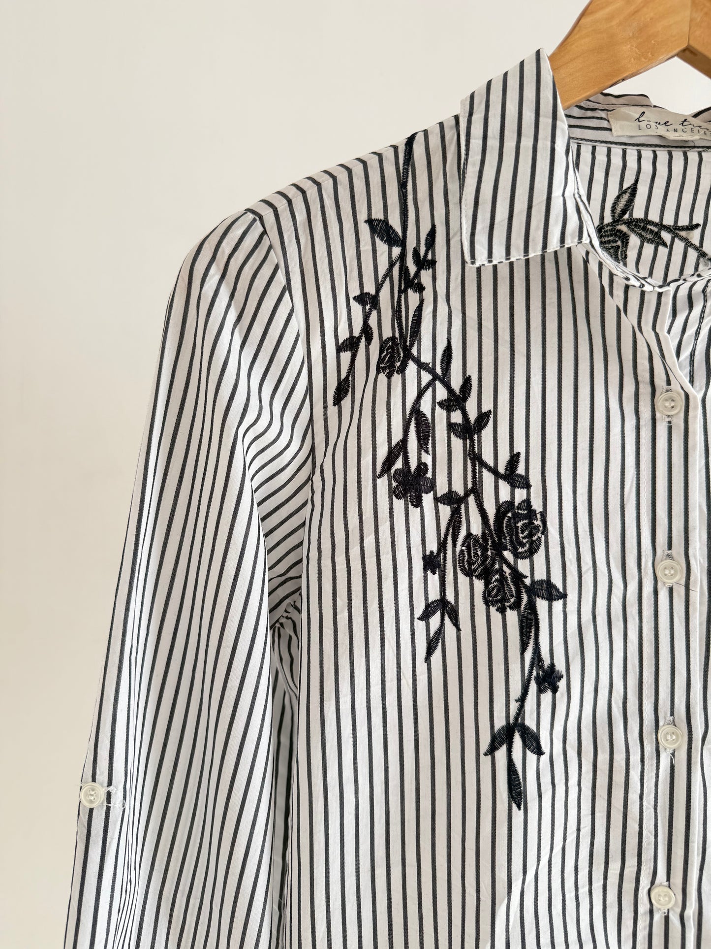 Striped Embroidered Shirt