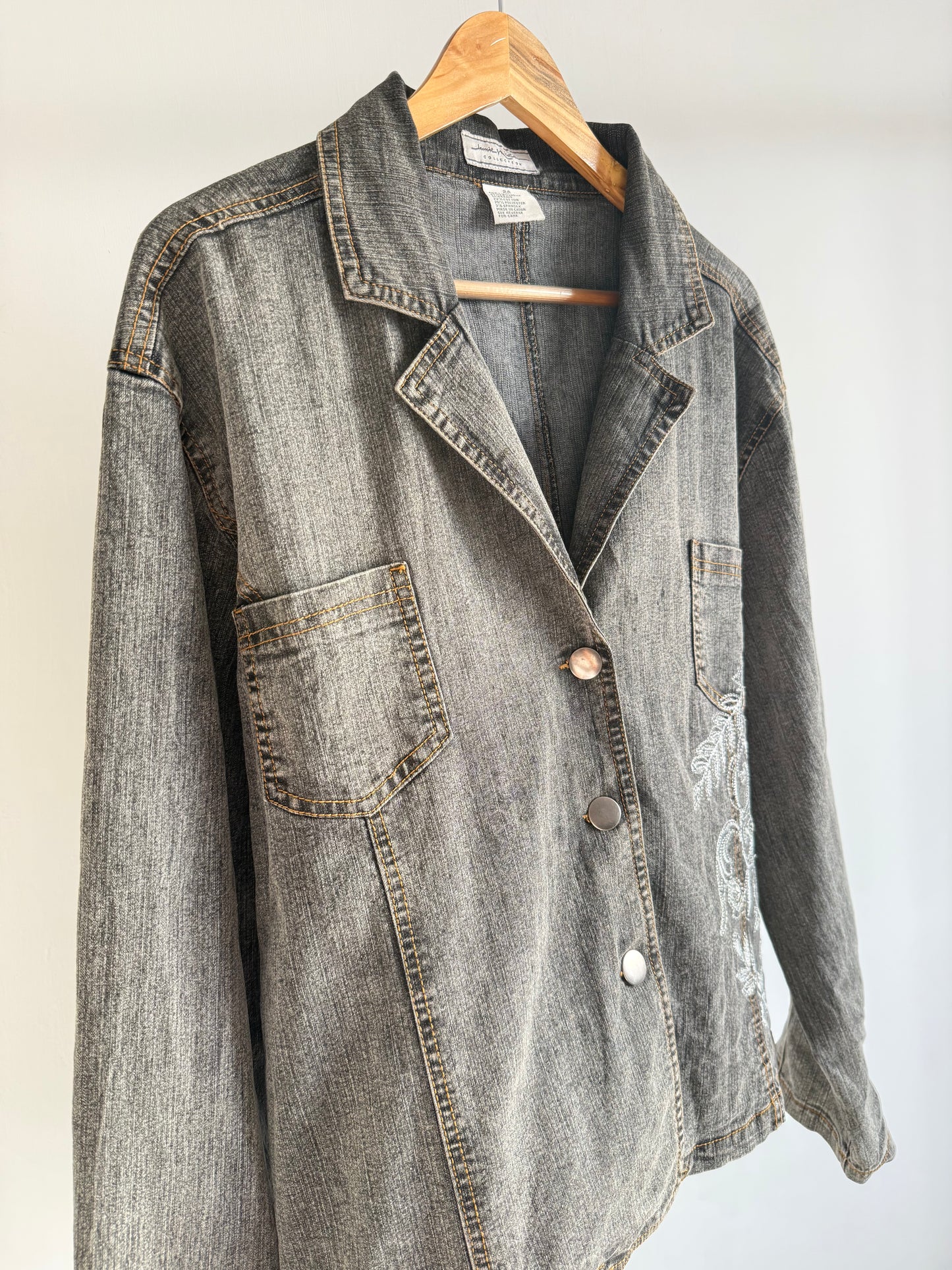 Washed Grey Denim Jacket