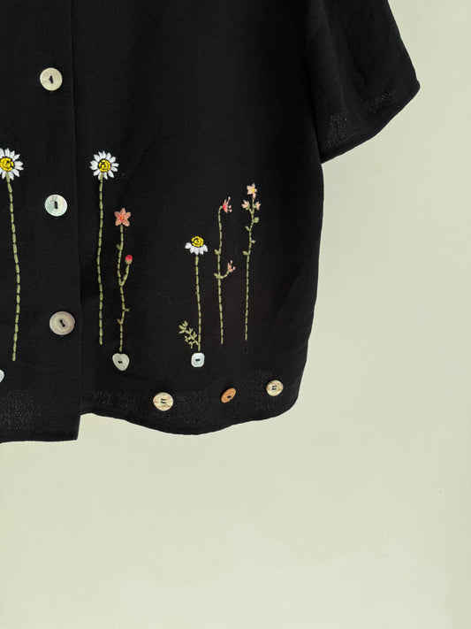 Black Embroidered Top