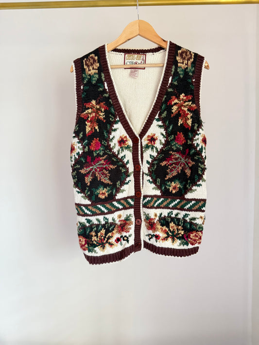 Embroidered half cardigan