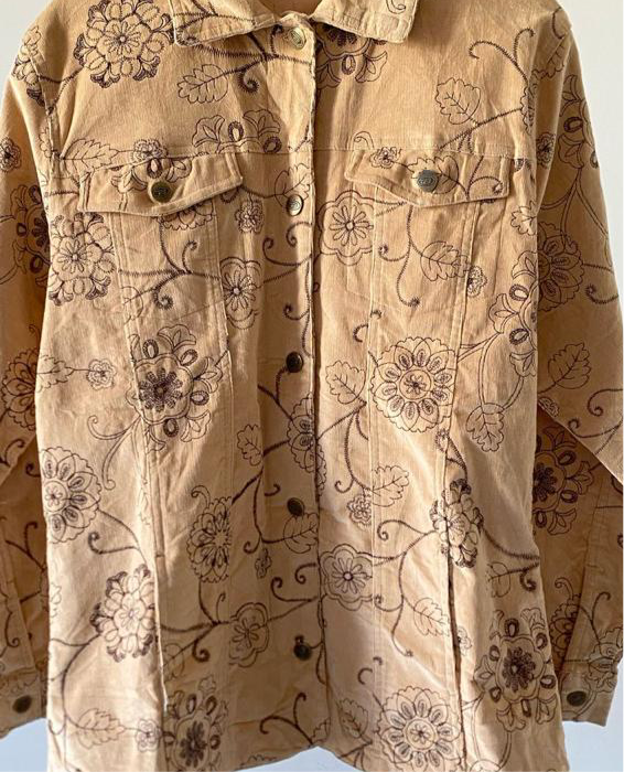 Cream Corduroy Unisex Jacket