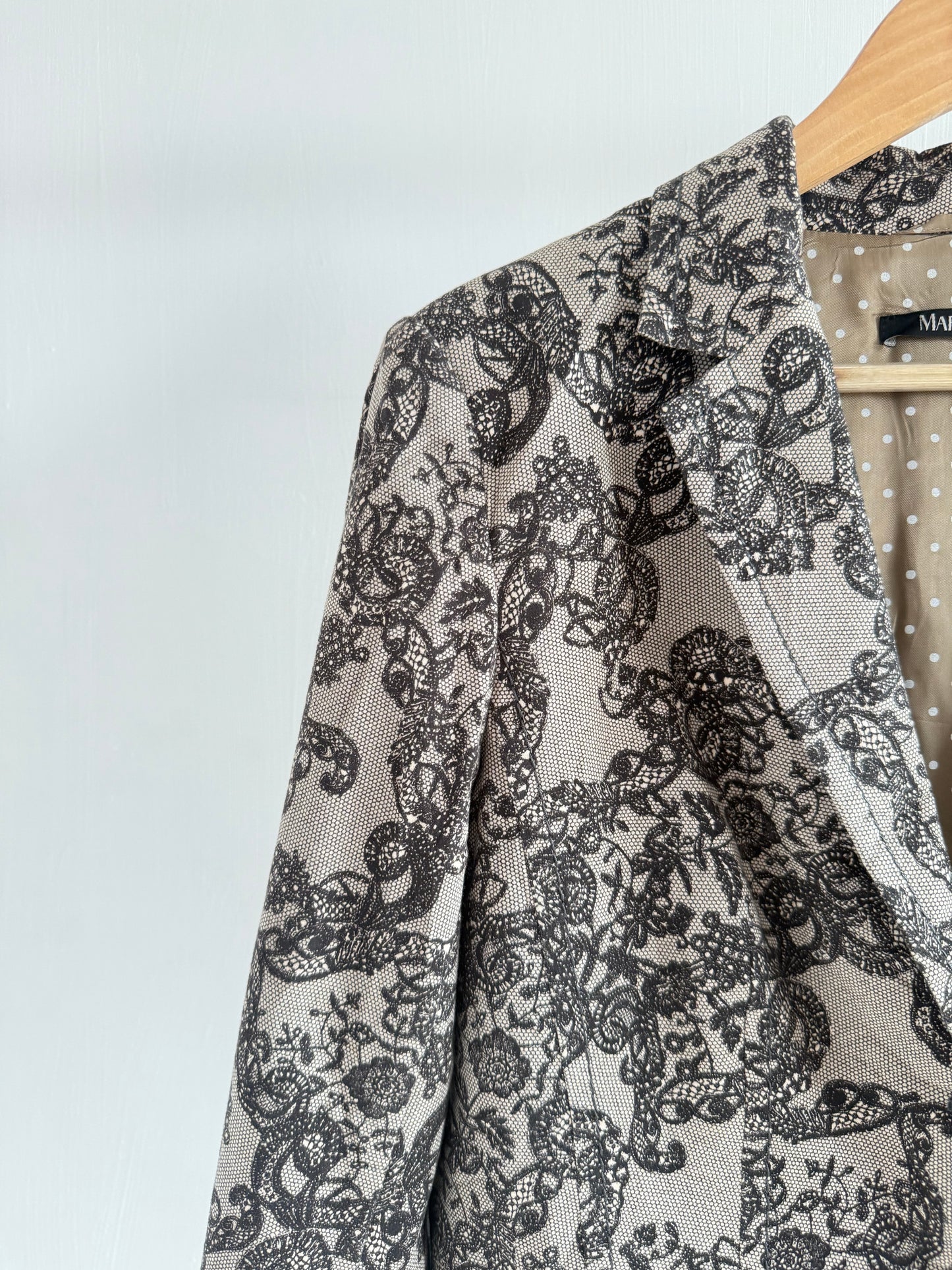 Grey Black Paisley blazer