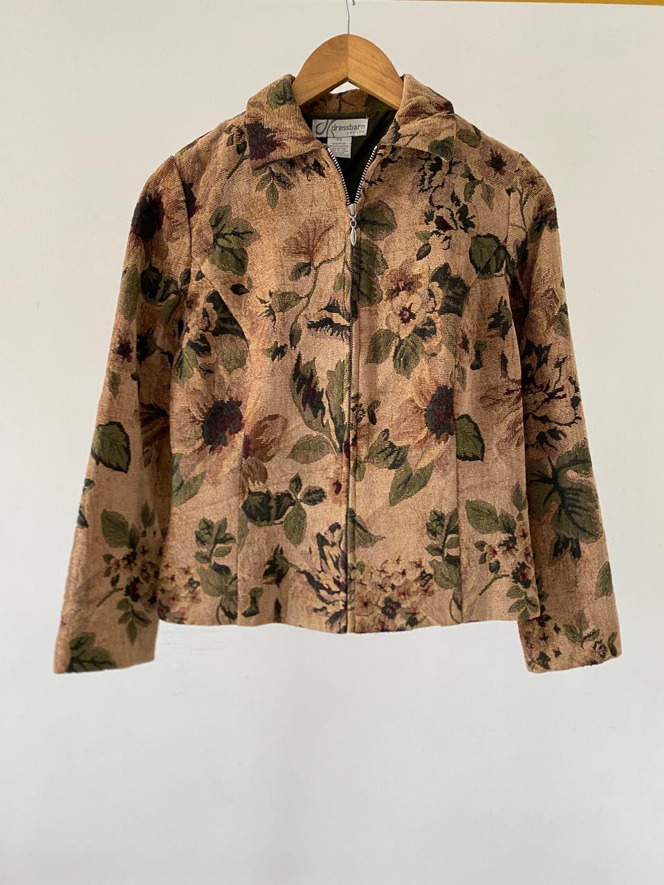 Tapestry floral brown jacket