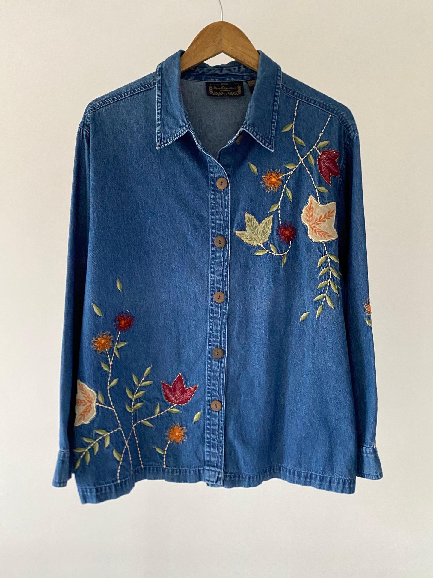 Autumn Patchwork Denim Shirt