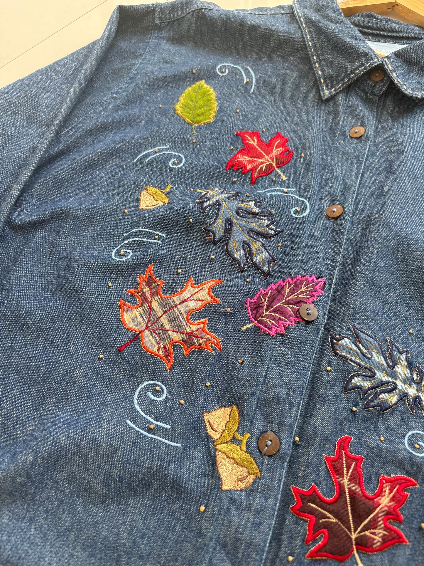 Denim Embroidered Autumn Jacket