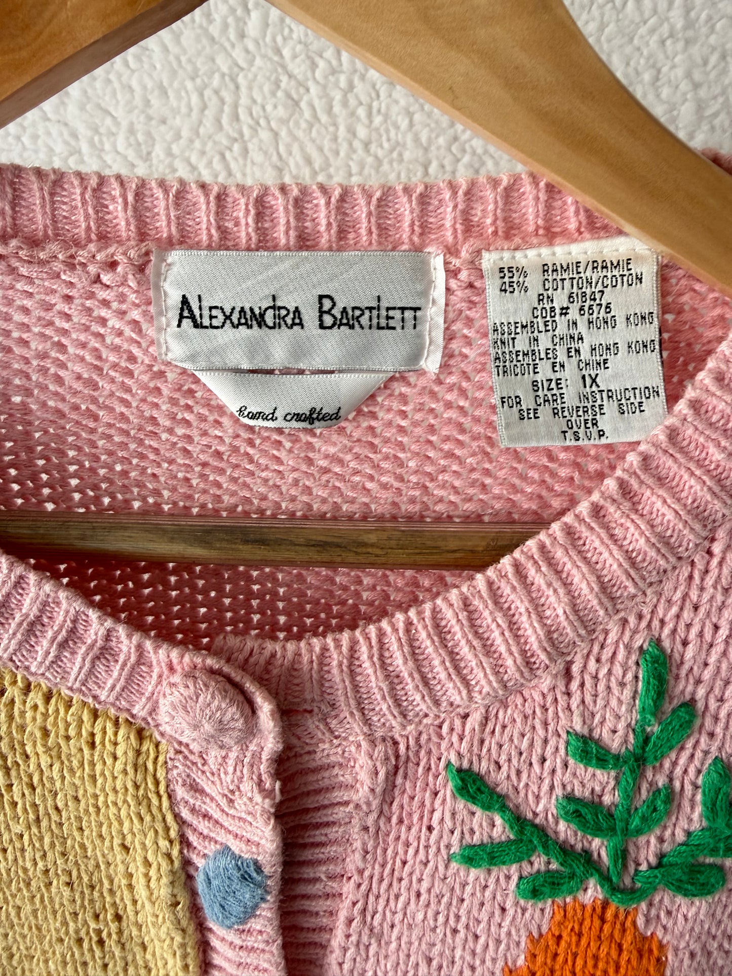 Rabbit pink cardigan