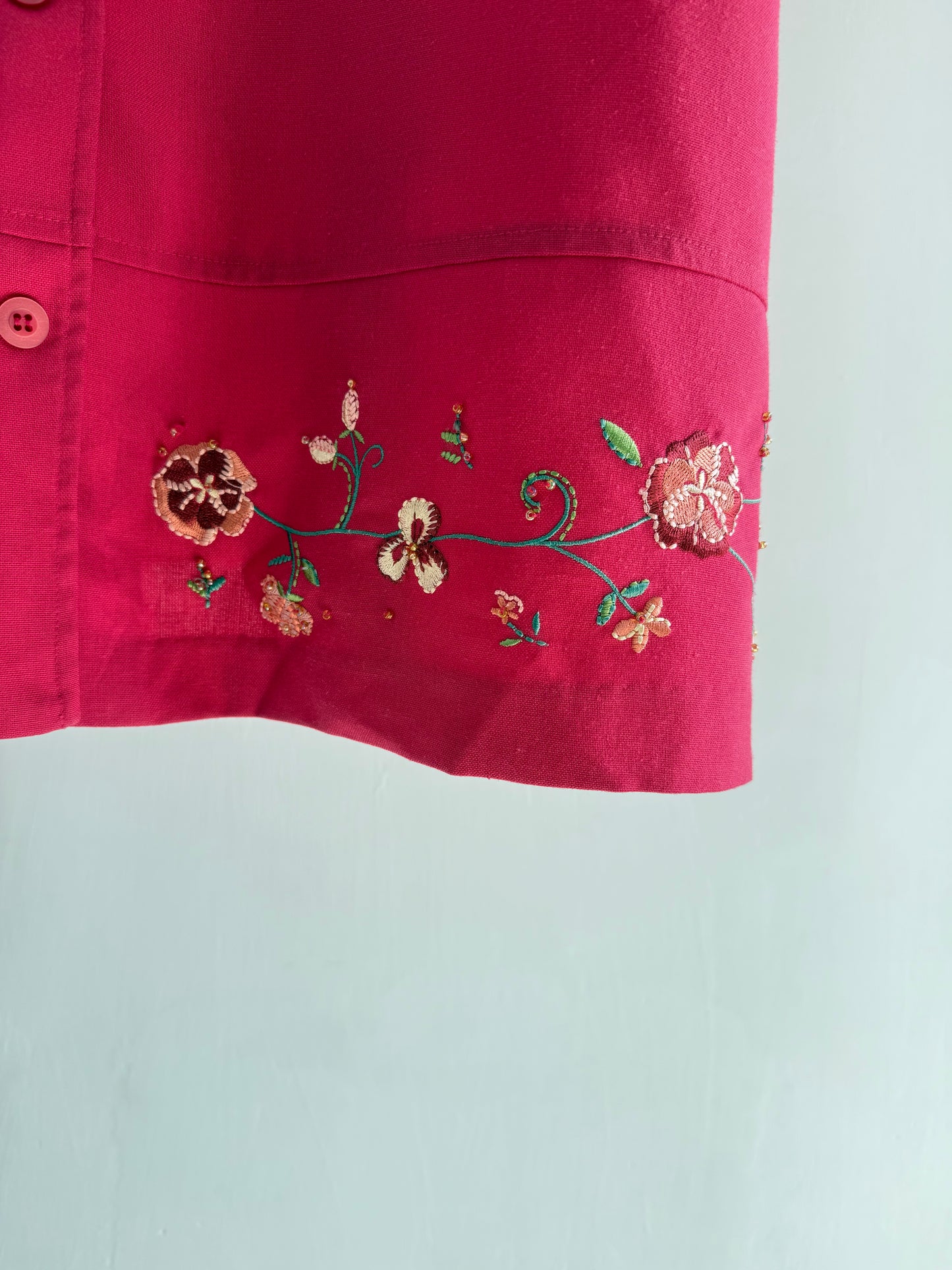 Pink Embroidered Shirt