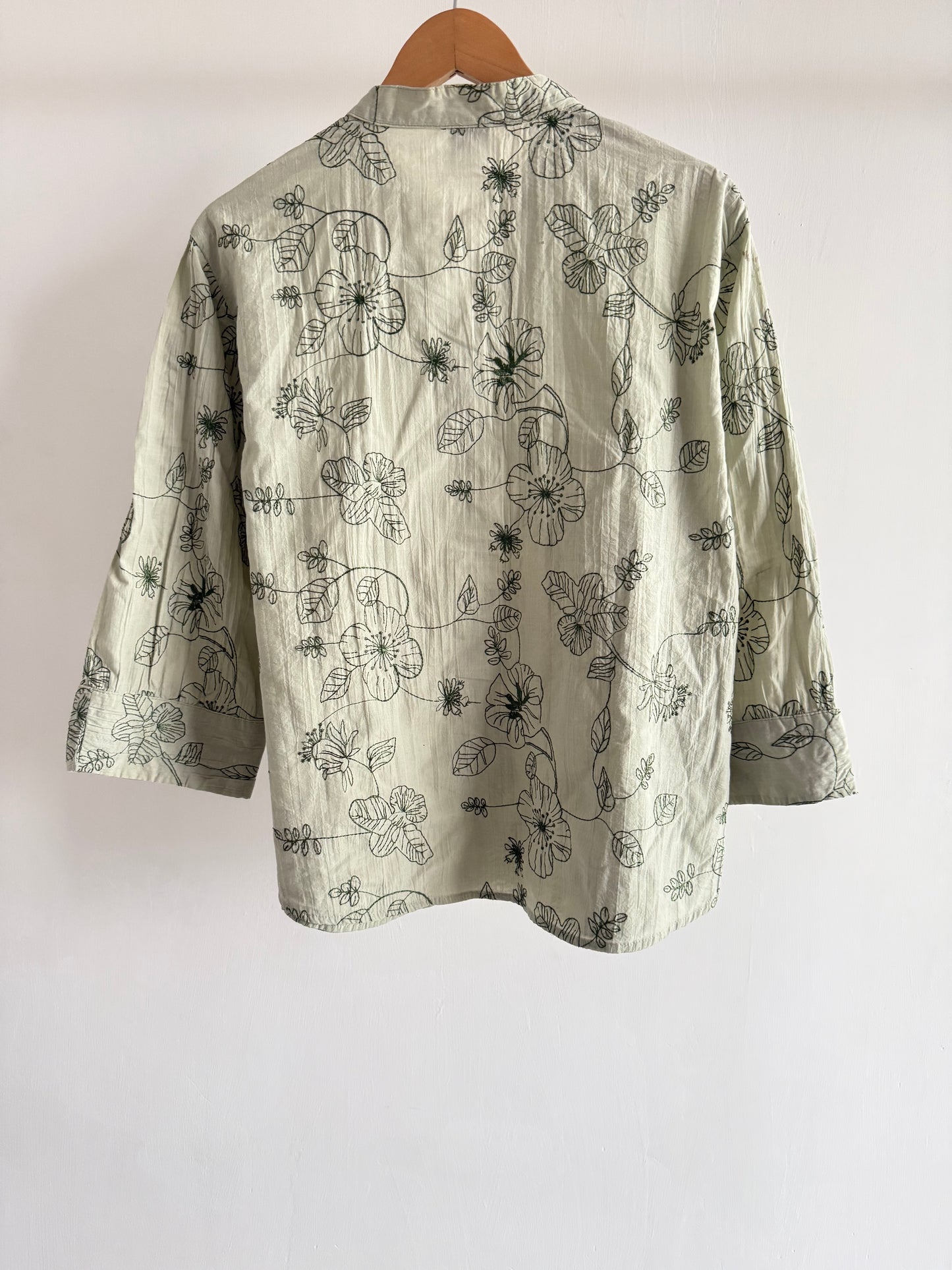 Olive Embroidered Shirt