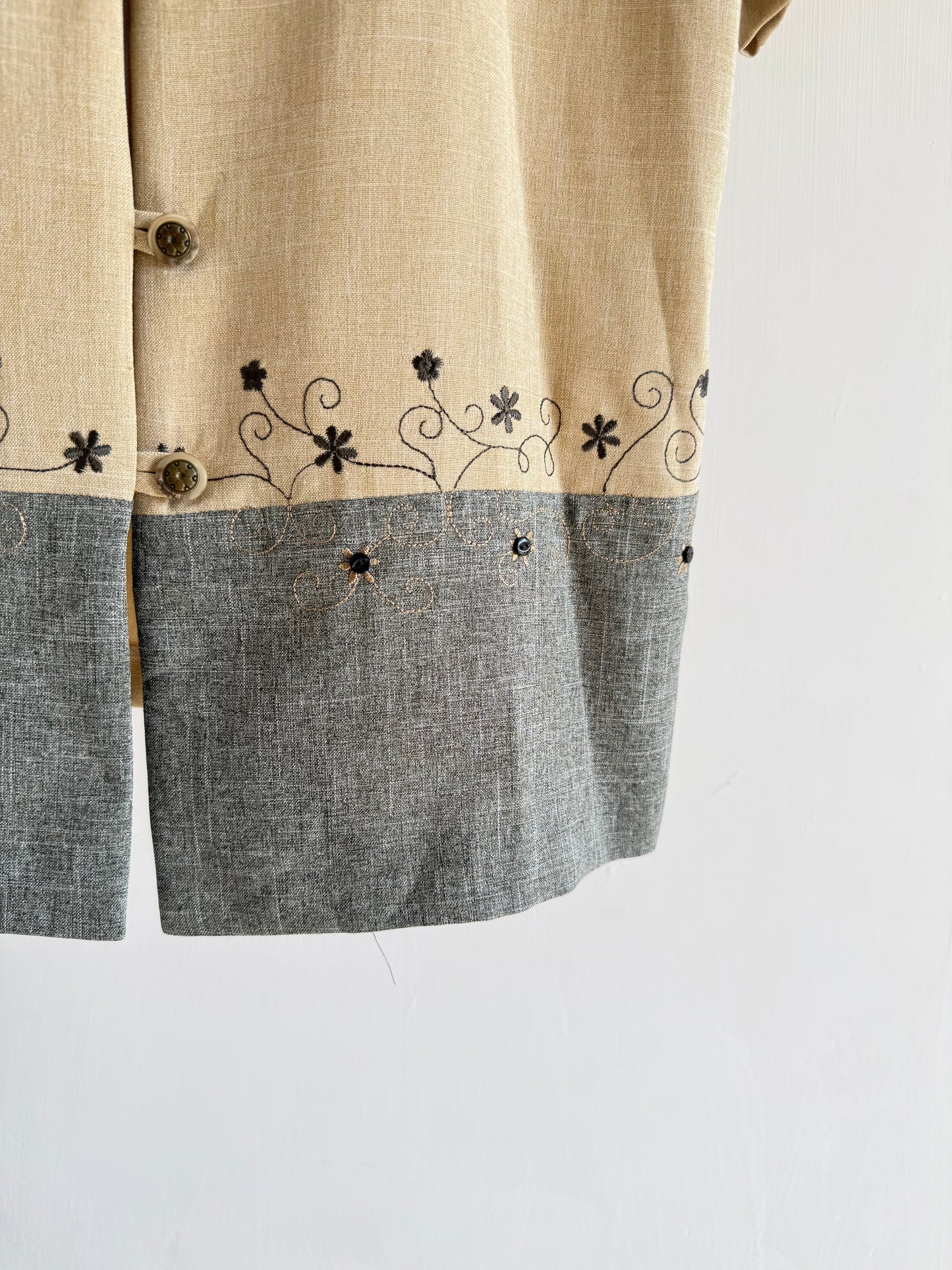Beige and Grey Shirt
