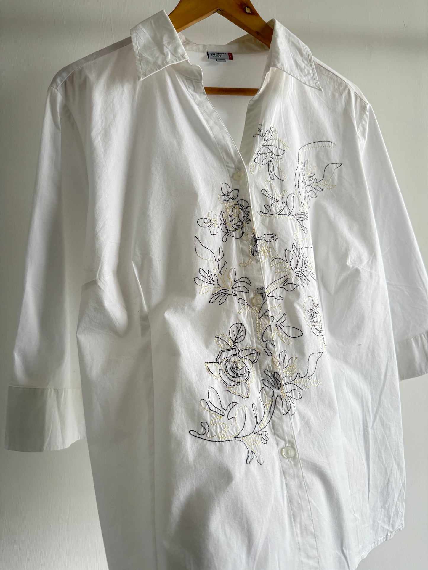 Embroidered white shirt