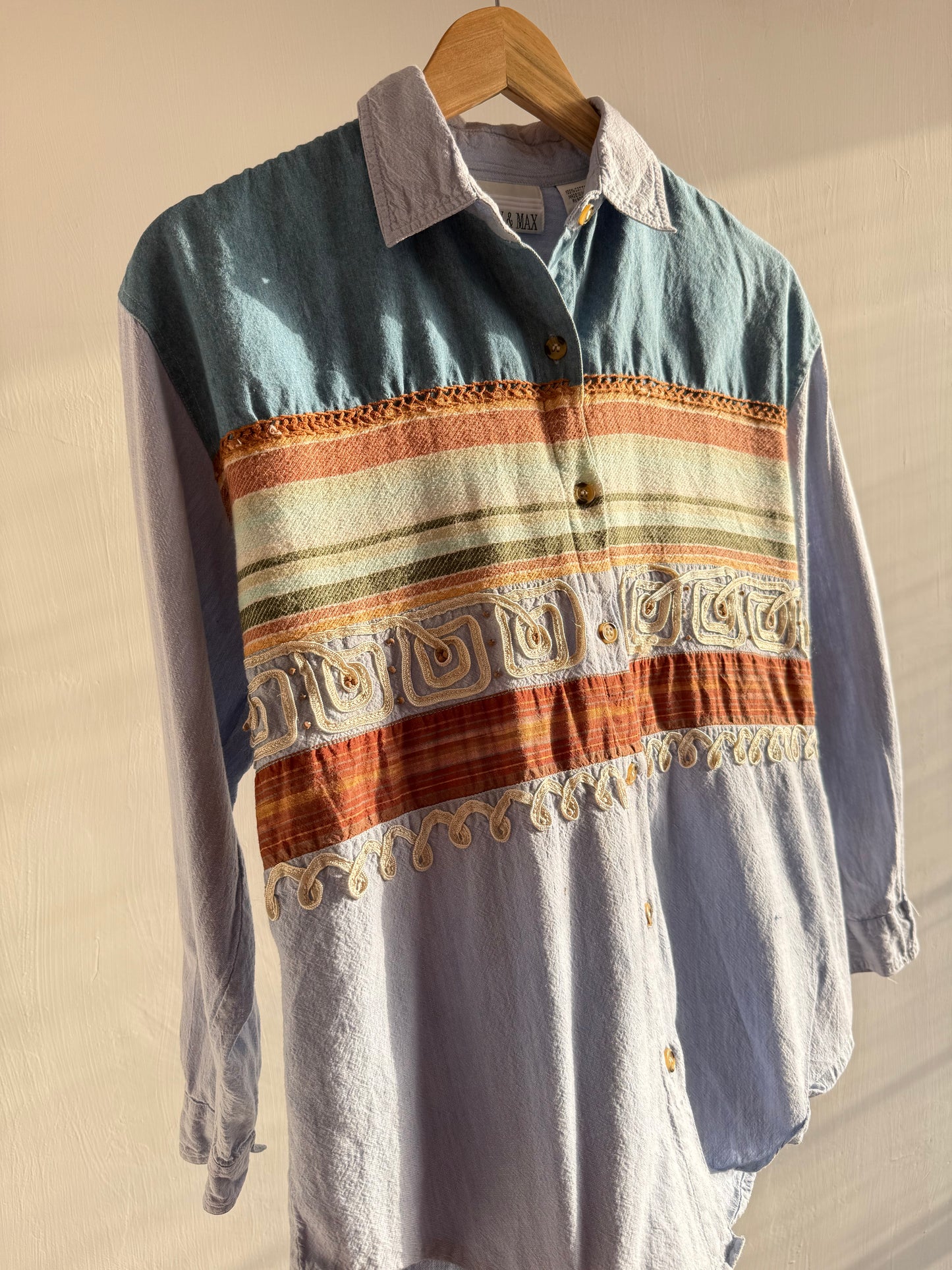Soft Blue Pattern Shirt