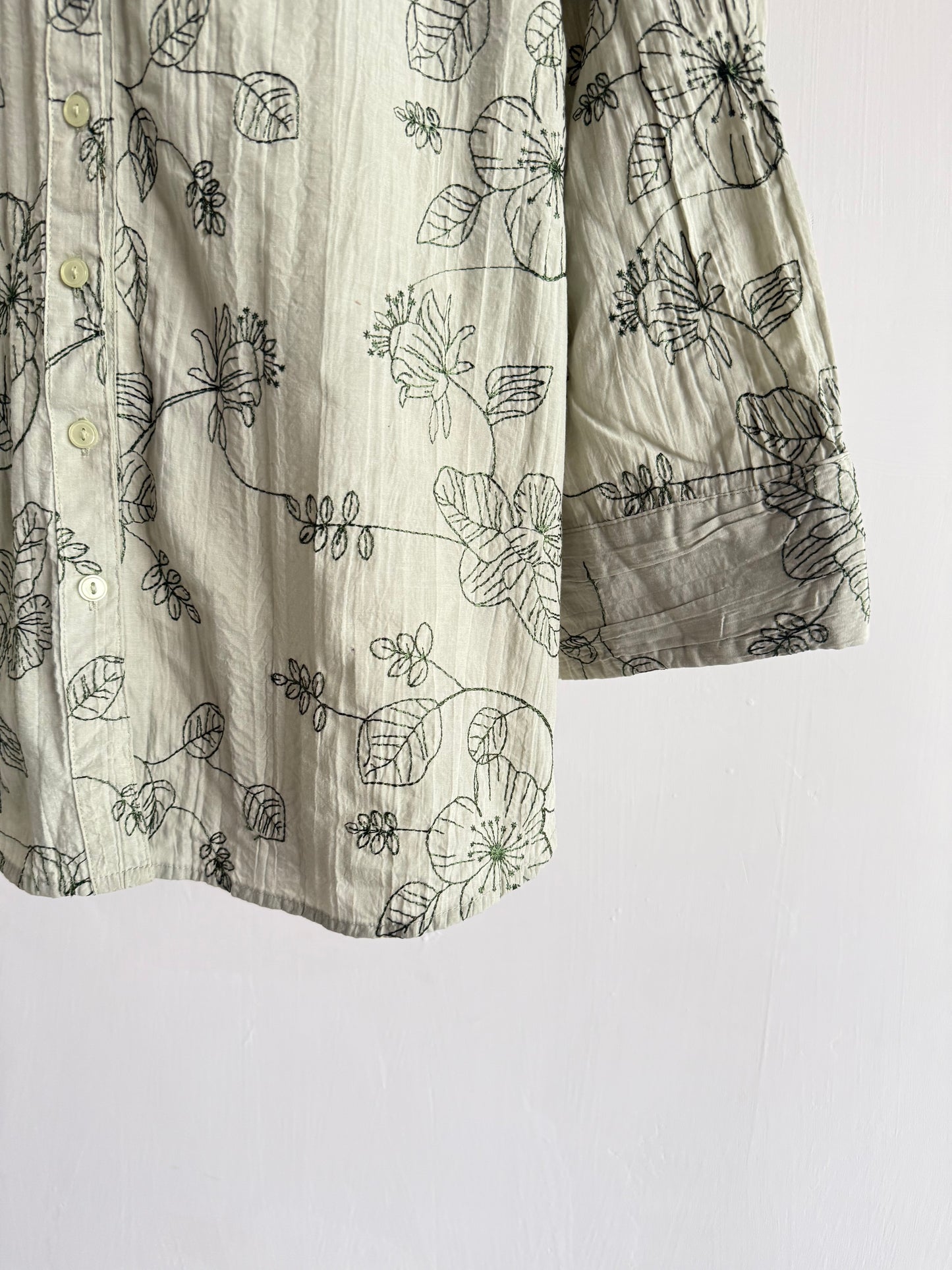 Olive Embroidered Shirt
