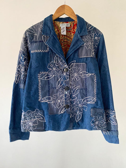 Patchwork Embroidered Denim Jacket