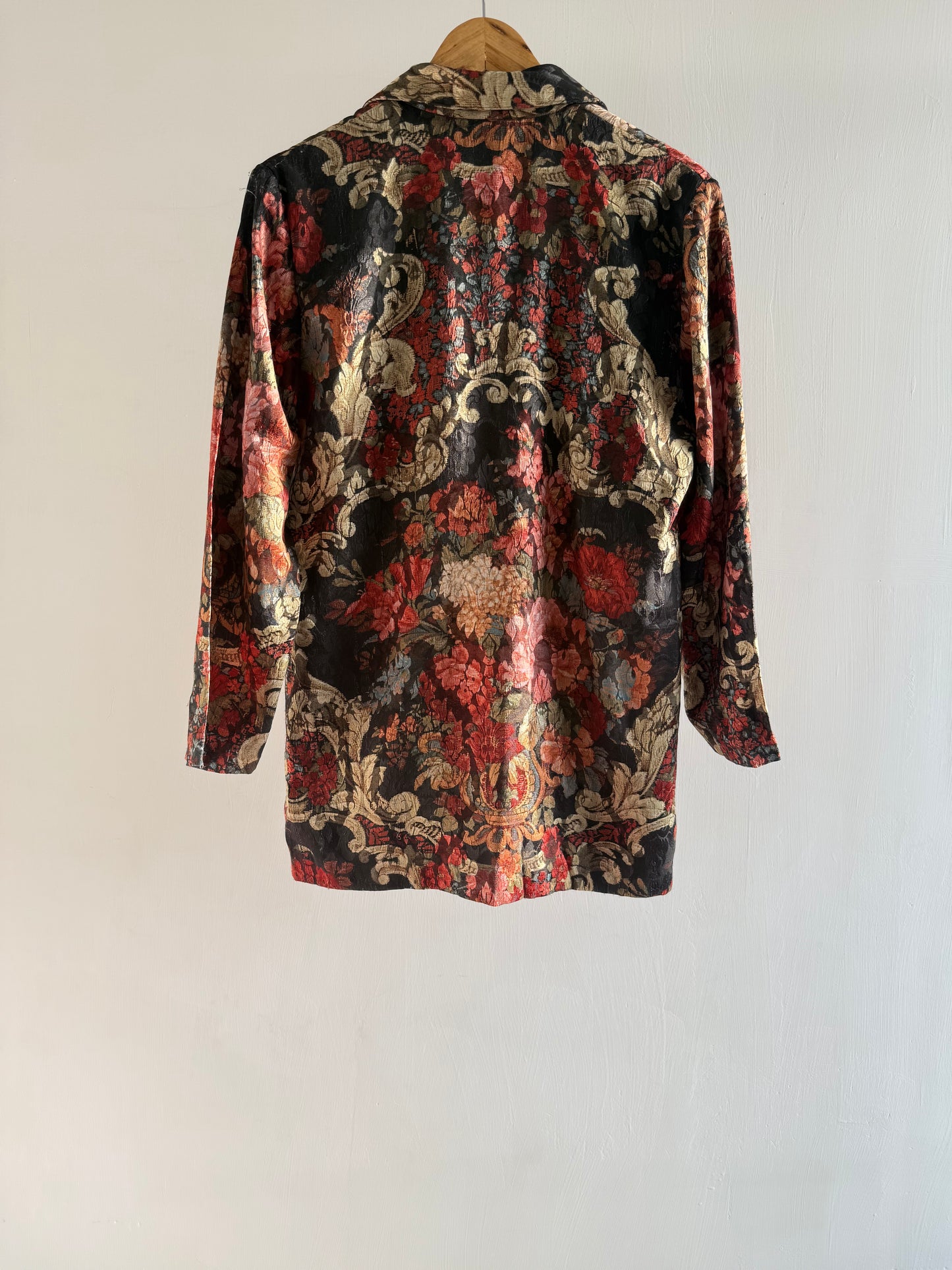 Floral embossed blazer