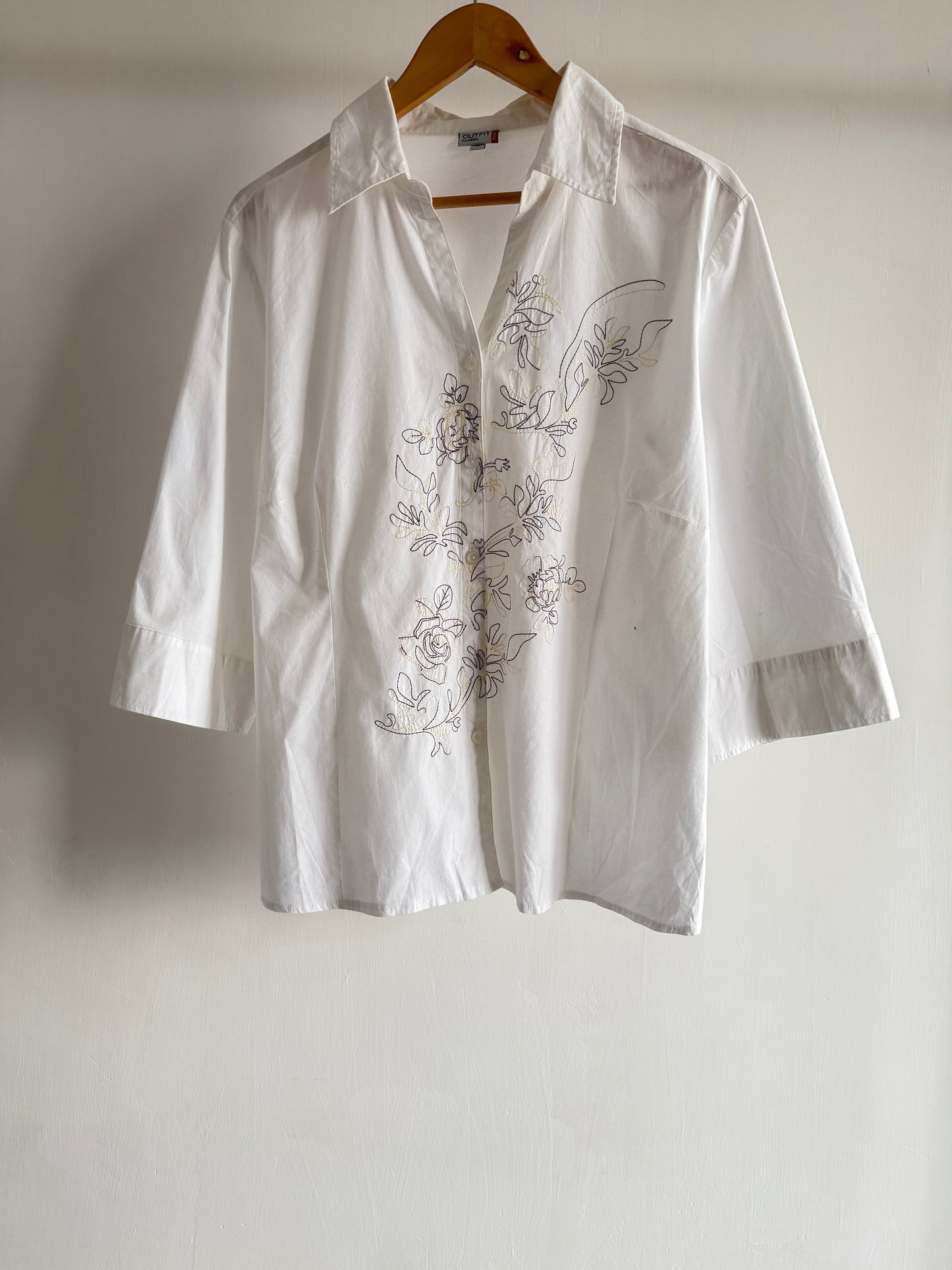 Embroidered white shirt