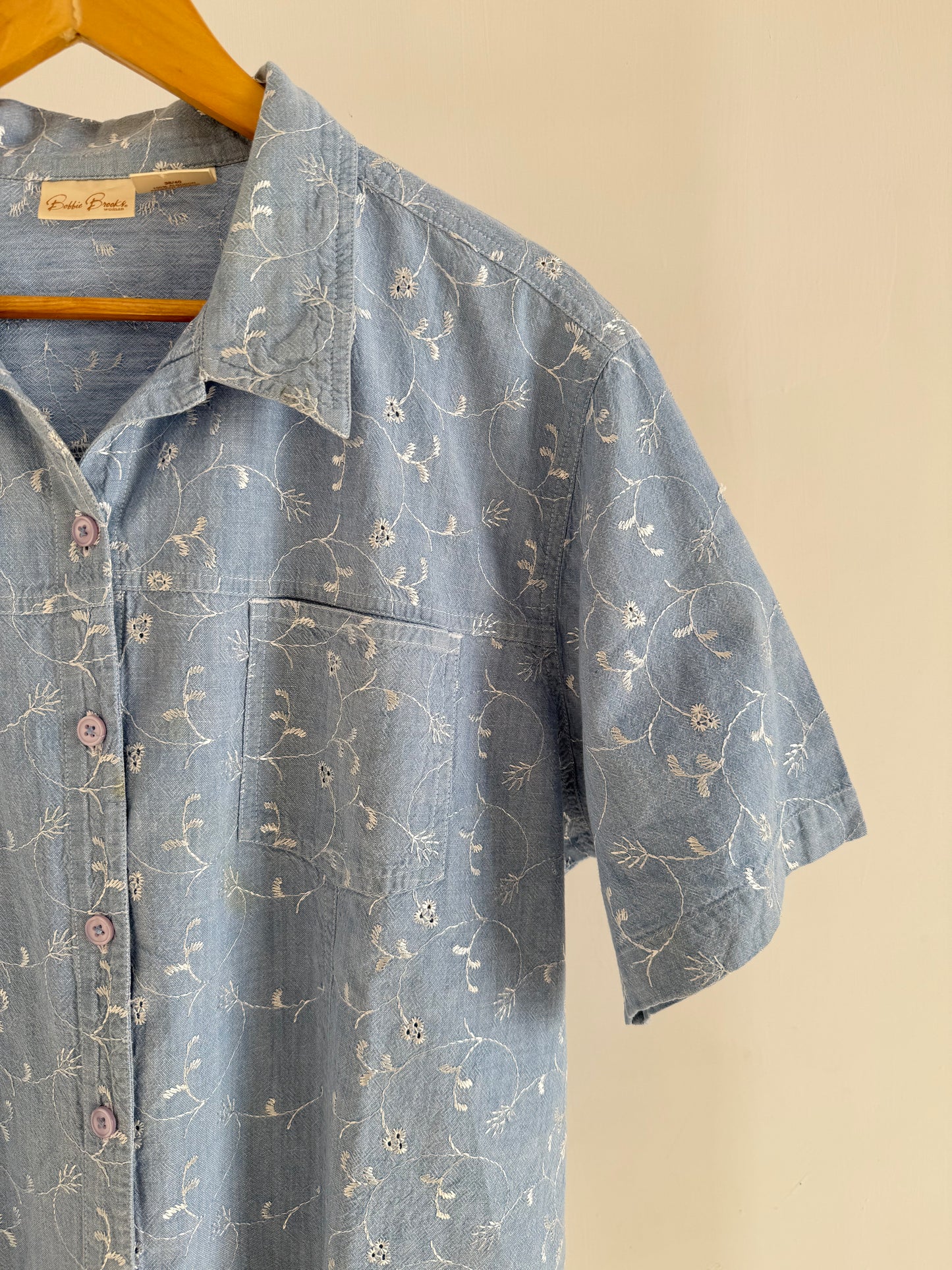 Blue Embroidered Shirt