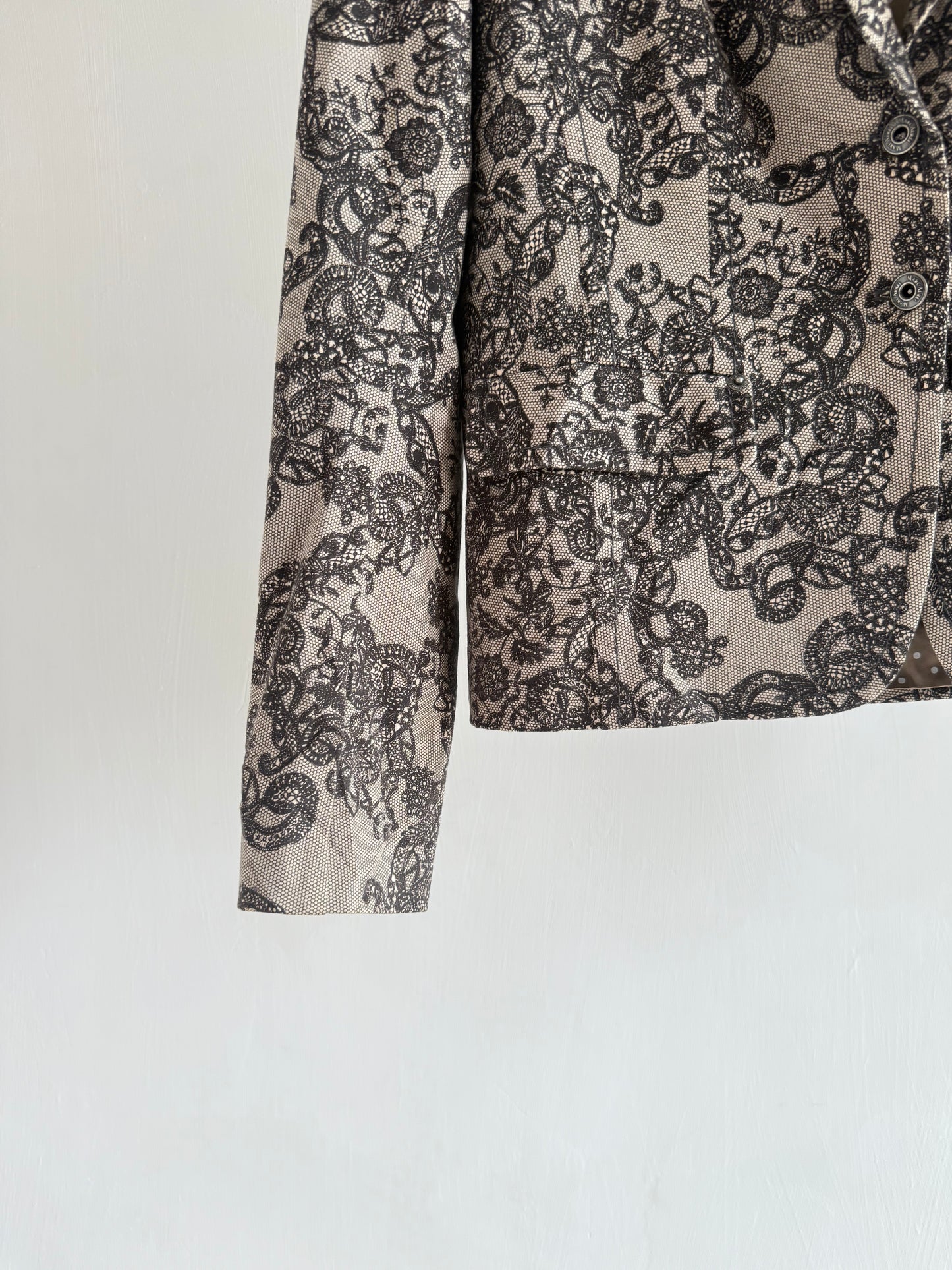 Grey Black Paisley blazer