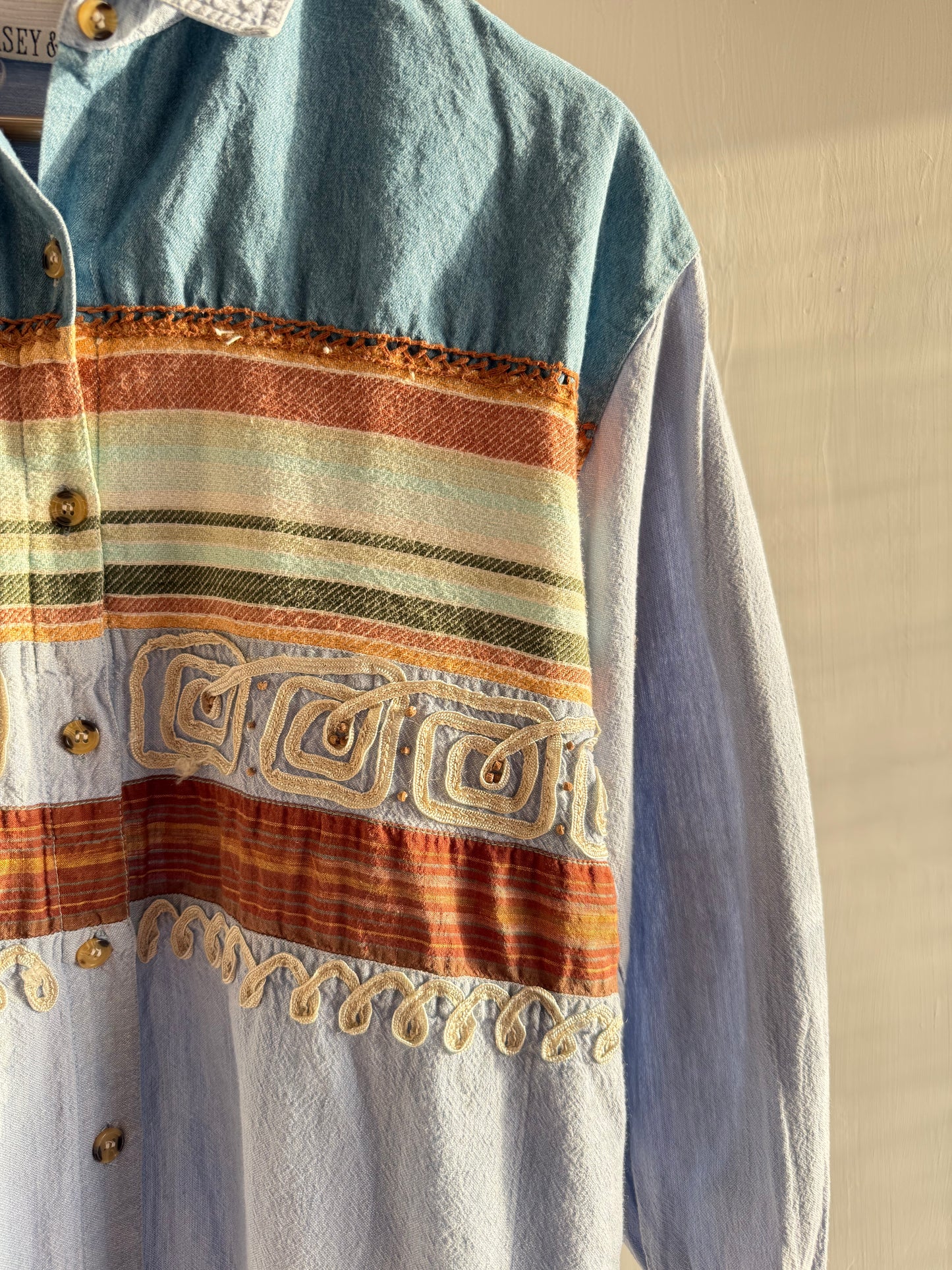 Soft Blue Pattern Shirt