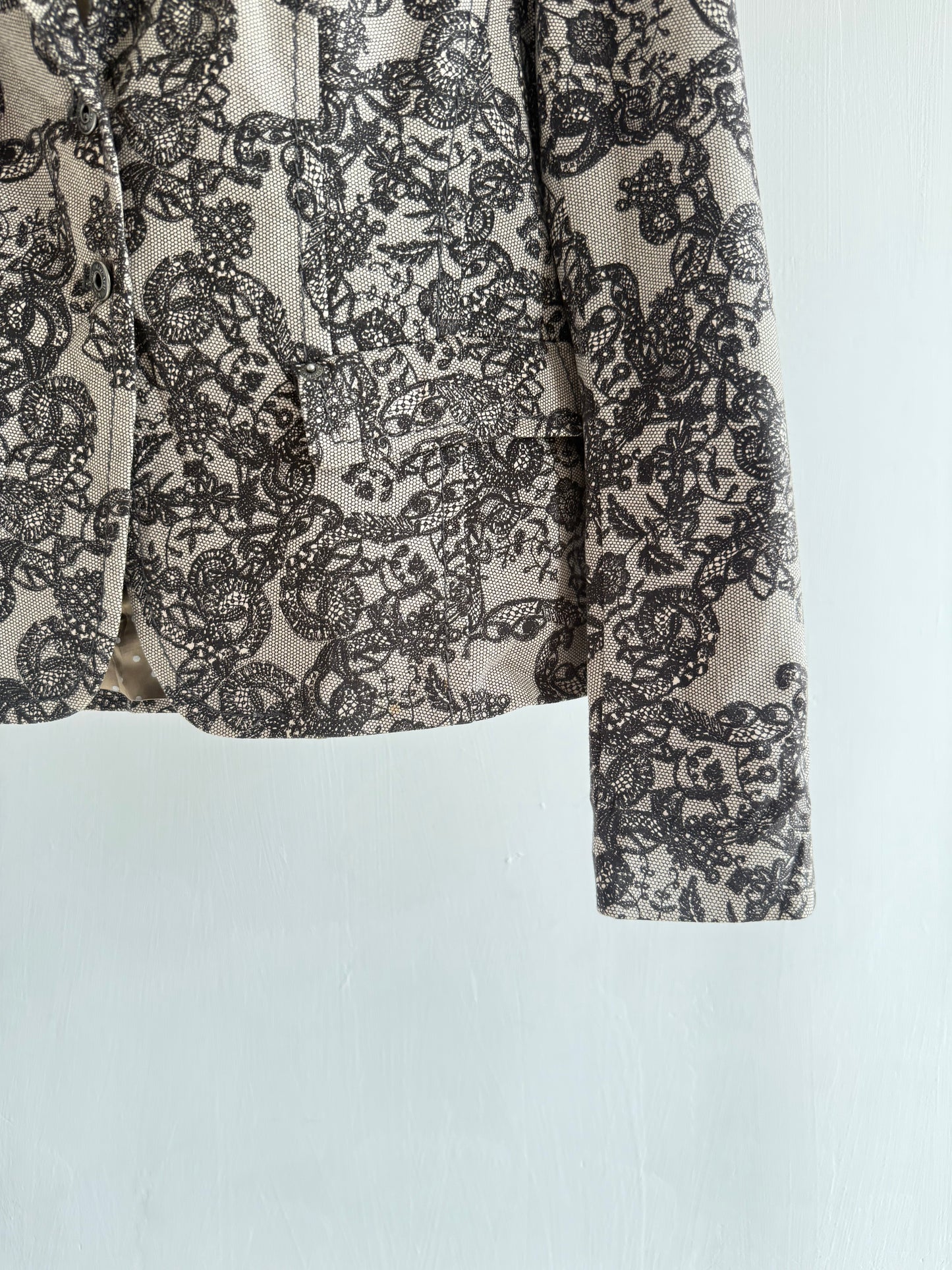 Grey Black Paisley blazer