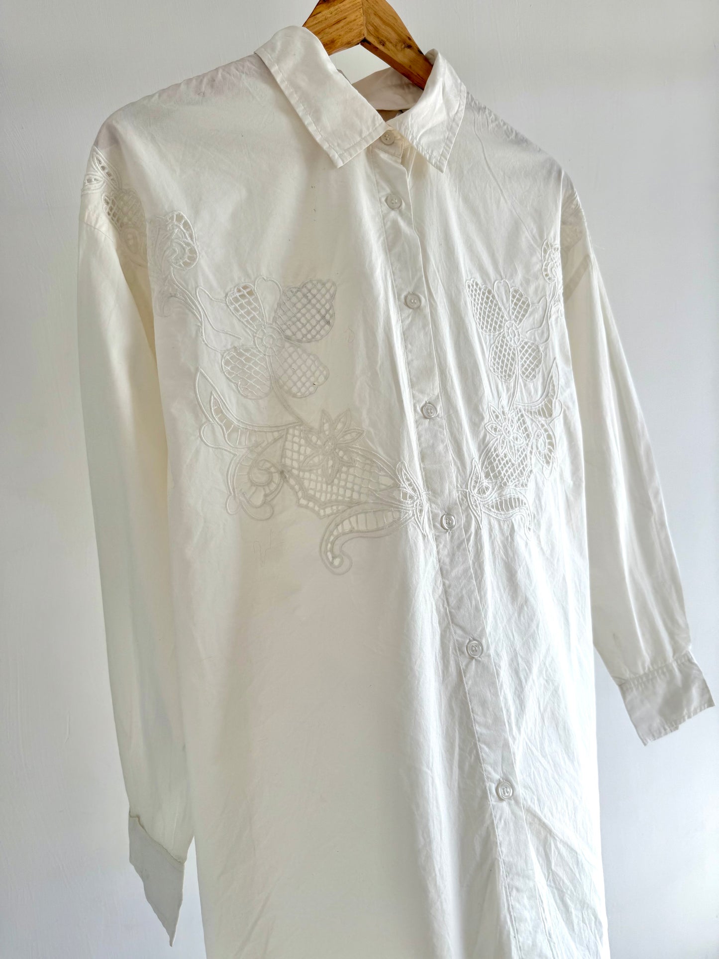 White Embroidered Shirt