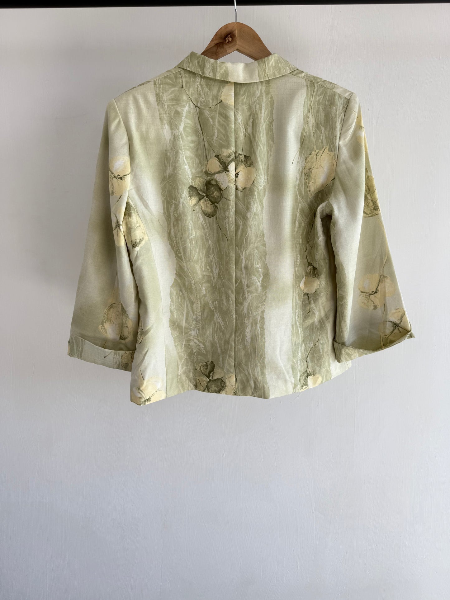 Sage printed blazer