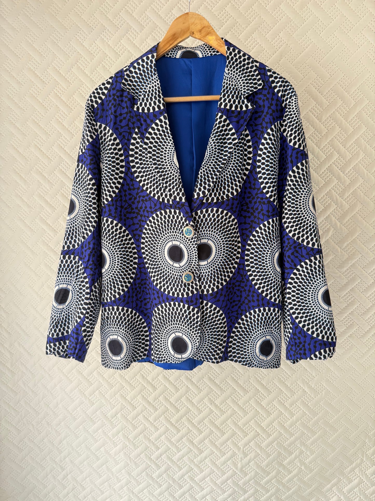 Blue Printed Blazer