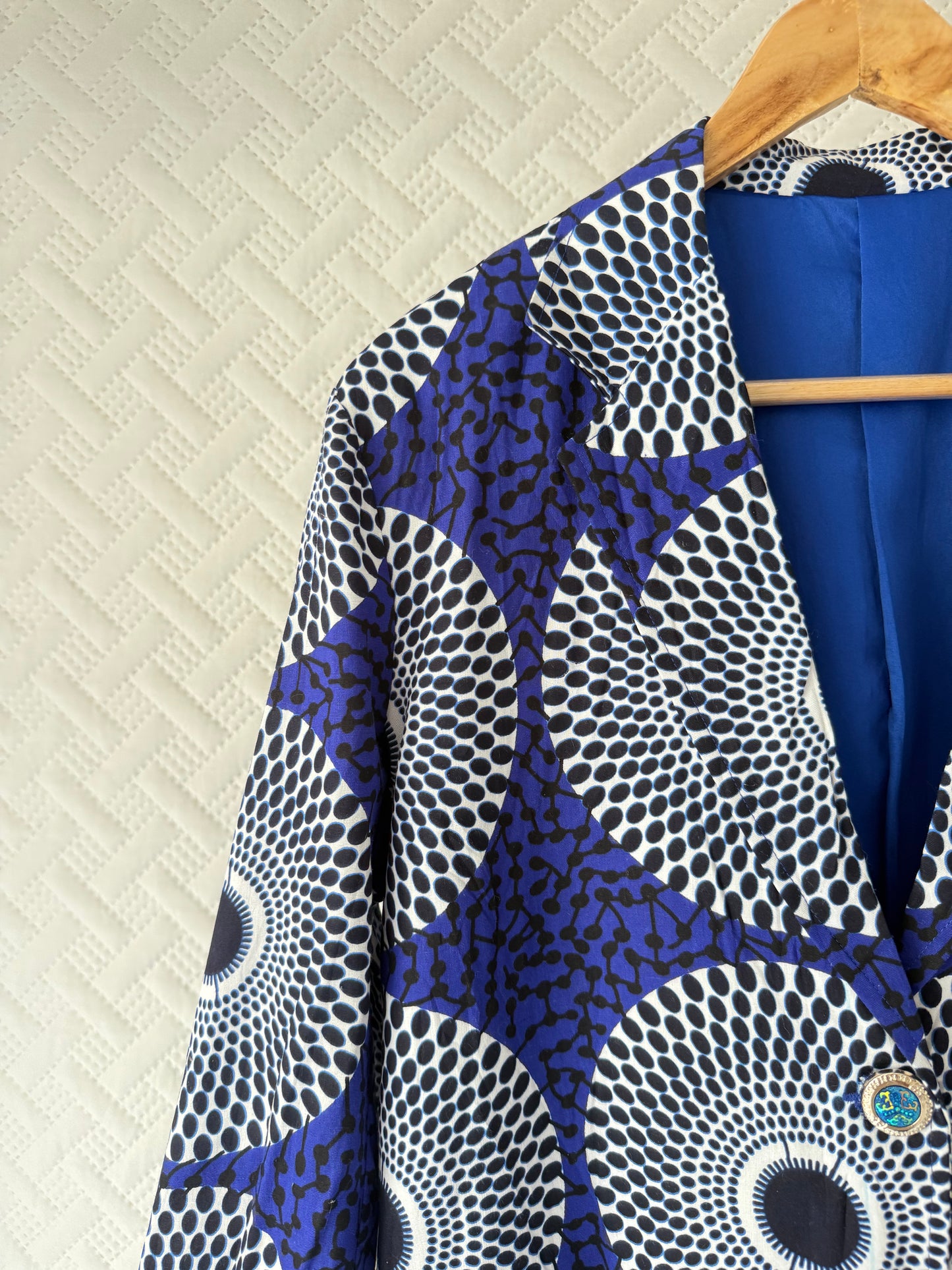 Blue Printed Blazer